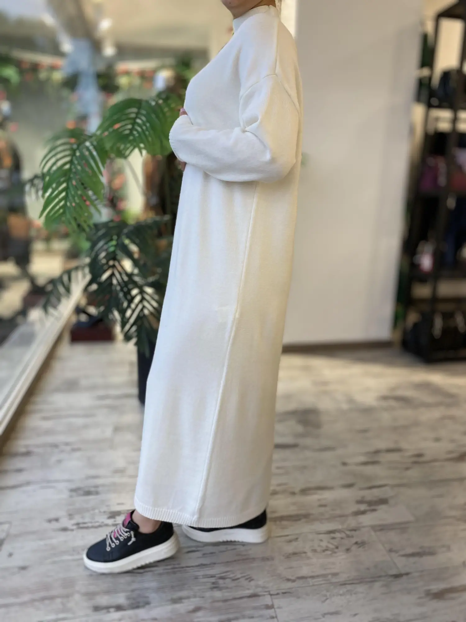 Ghisa Omuzu Taşlı Triko Elbise G4429