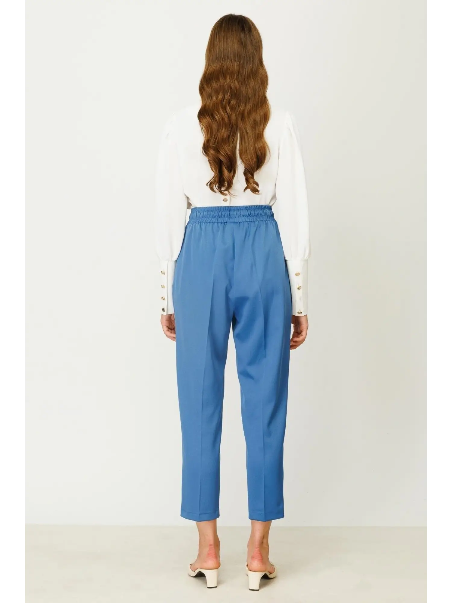 Ghisa Önü Dikişli Beli Lastikli Kalem Pantolon 8304