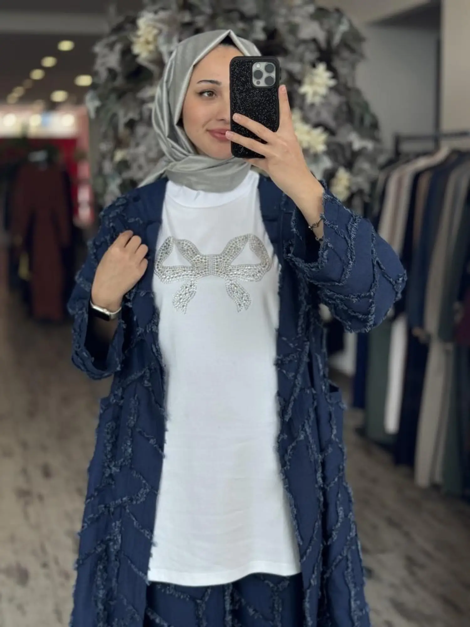 Ghisa Önü Taşlı Tshırt/Tunik G4974