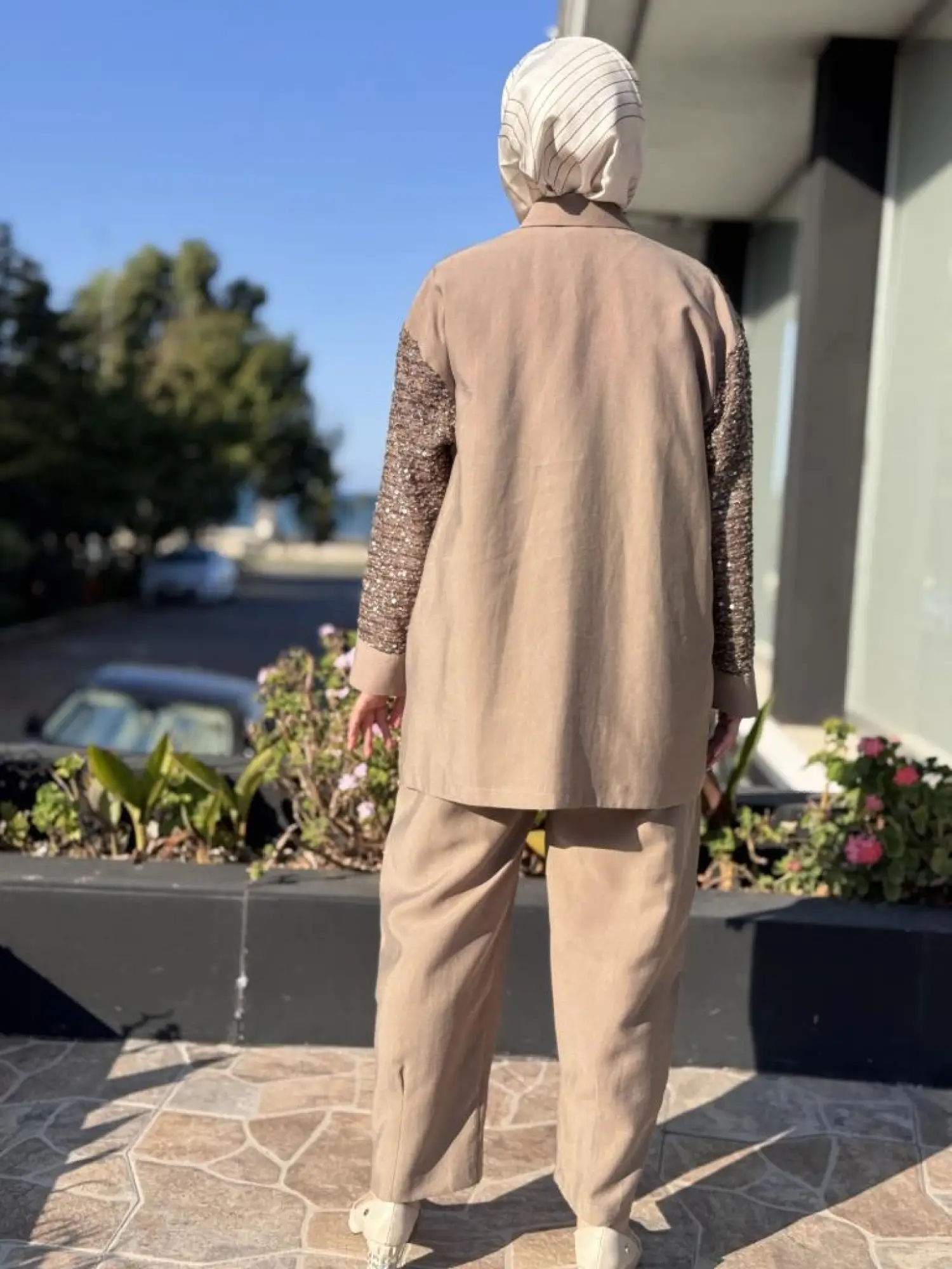 Ghisa Payet Detaylı Gömlek Pantolon Takım 4065