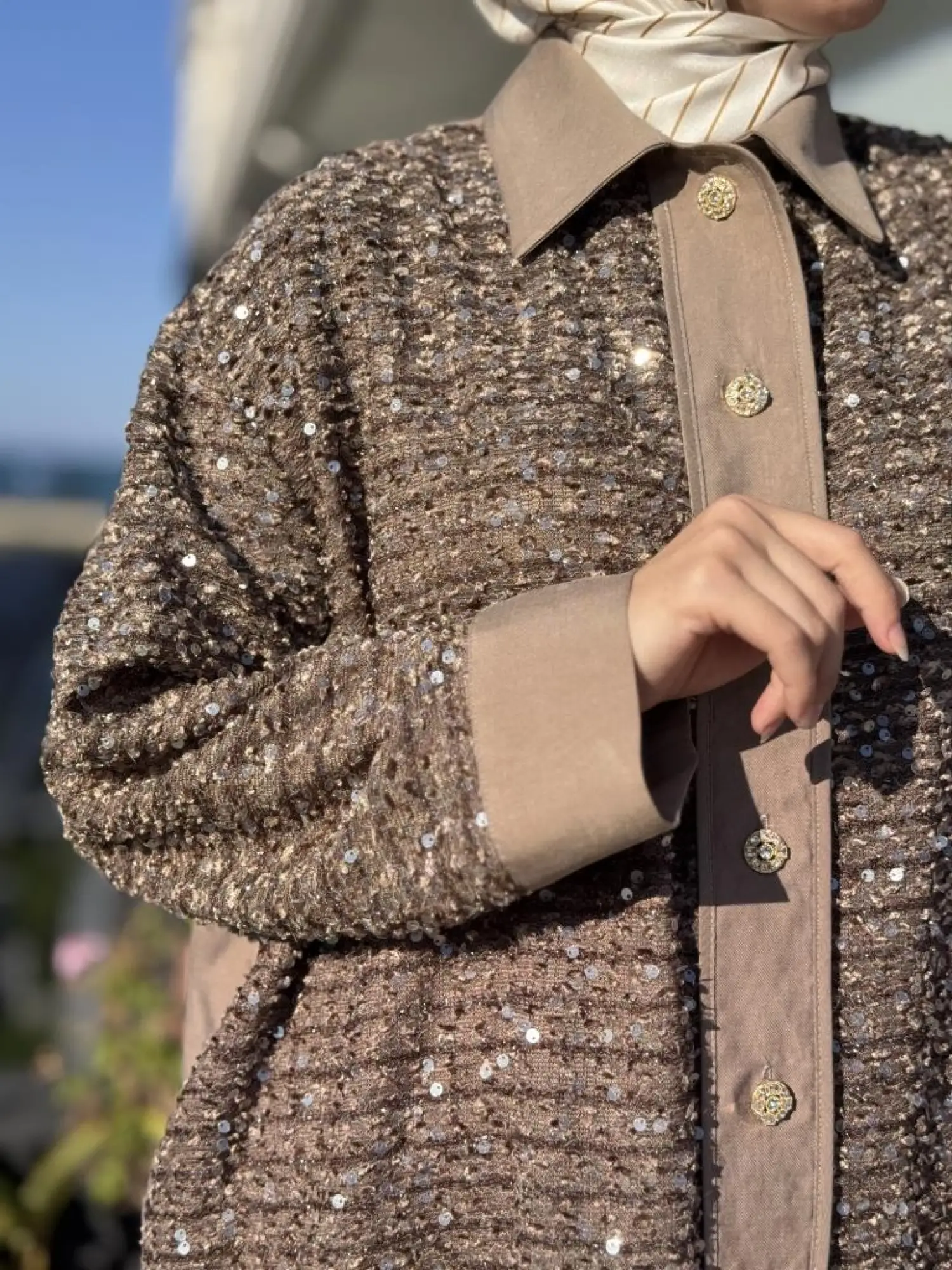 Ghisa Payet Detaylı Gömlek Pantolon Takım 4065