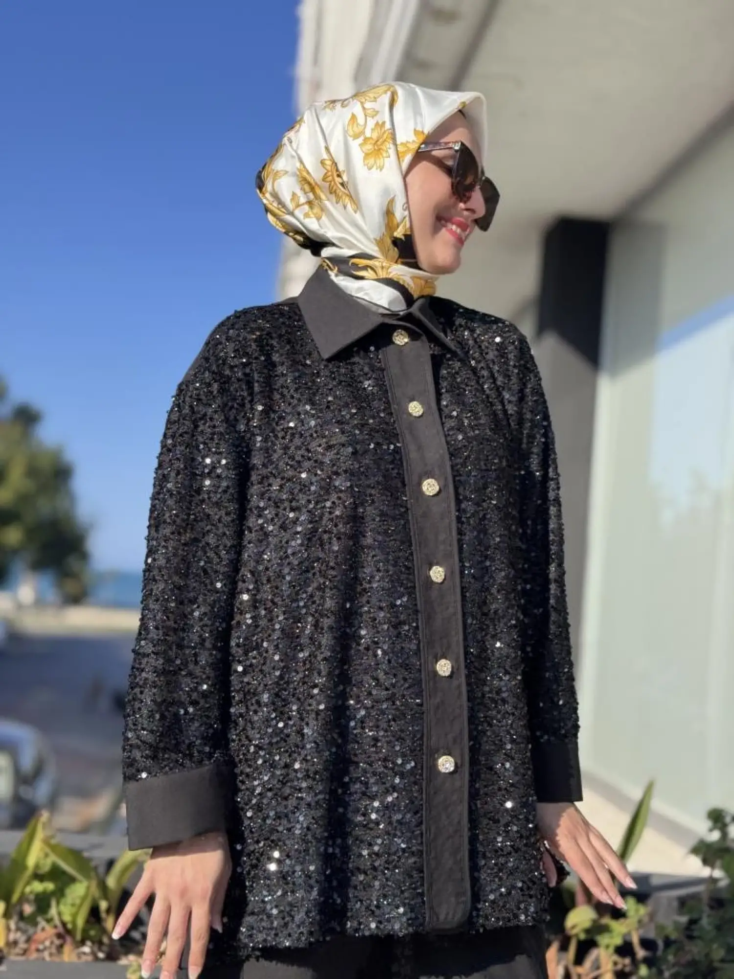 Ghisa Payet Detaylı Gömlek Pantolon Takım 4065