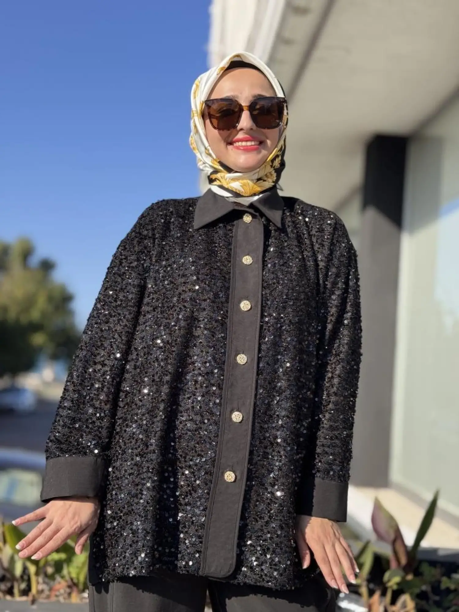 Ghisa Payet Detaylı Gömlek Pantolon Takım 4065