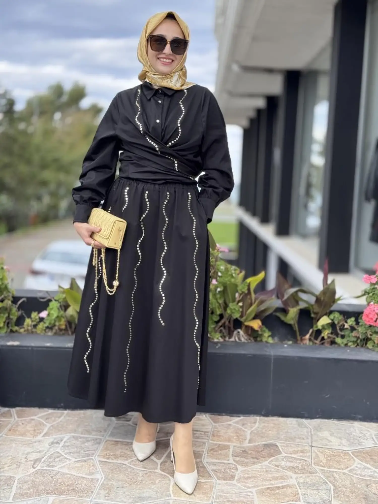 Ghisa Poplin Bluz Etek Takım G4125