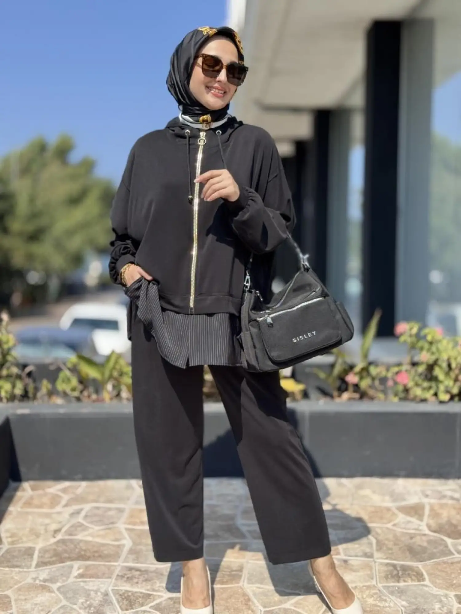 Ghisa Poplin Detaylı Fermuarlı Kap Pantolon Takım 4068