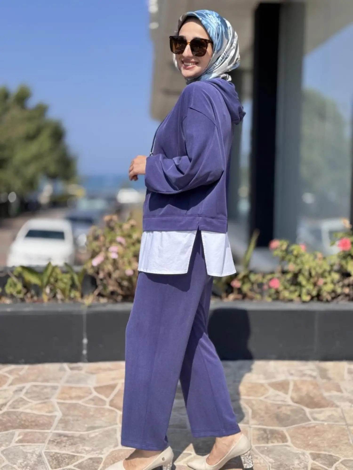 Ghisa Poplin Detaylı Fermuarlı Kap Pantolon Takım 4068