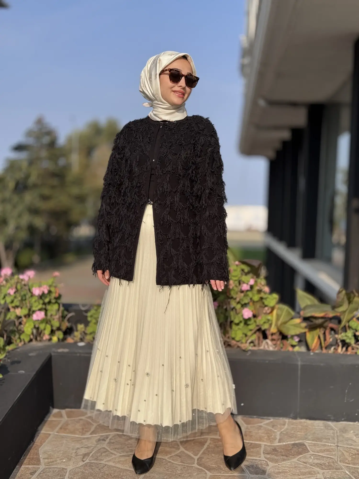 Ghisa Saçaklı Örme Triko Ceket G3309