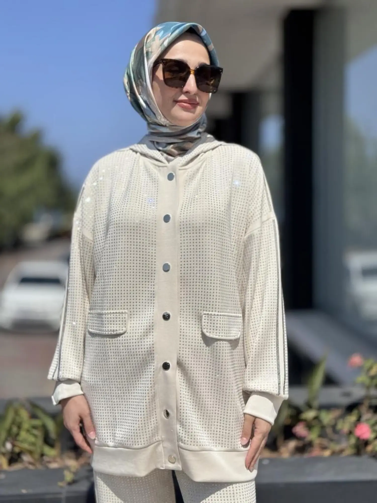 Ghisa Taş Detaylı Kap Pantolon Takım 2451