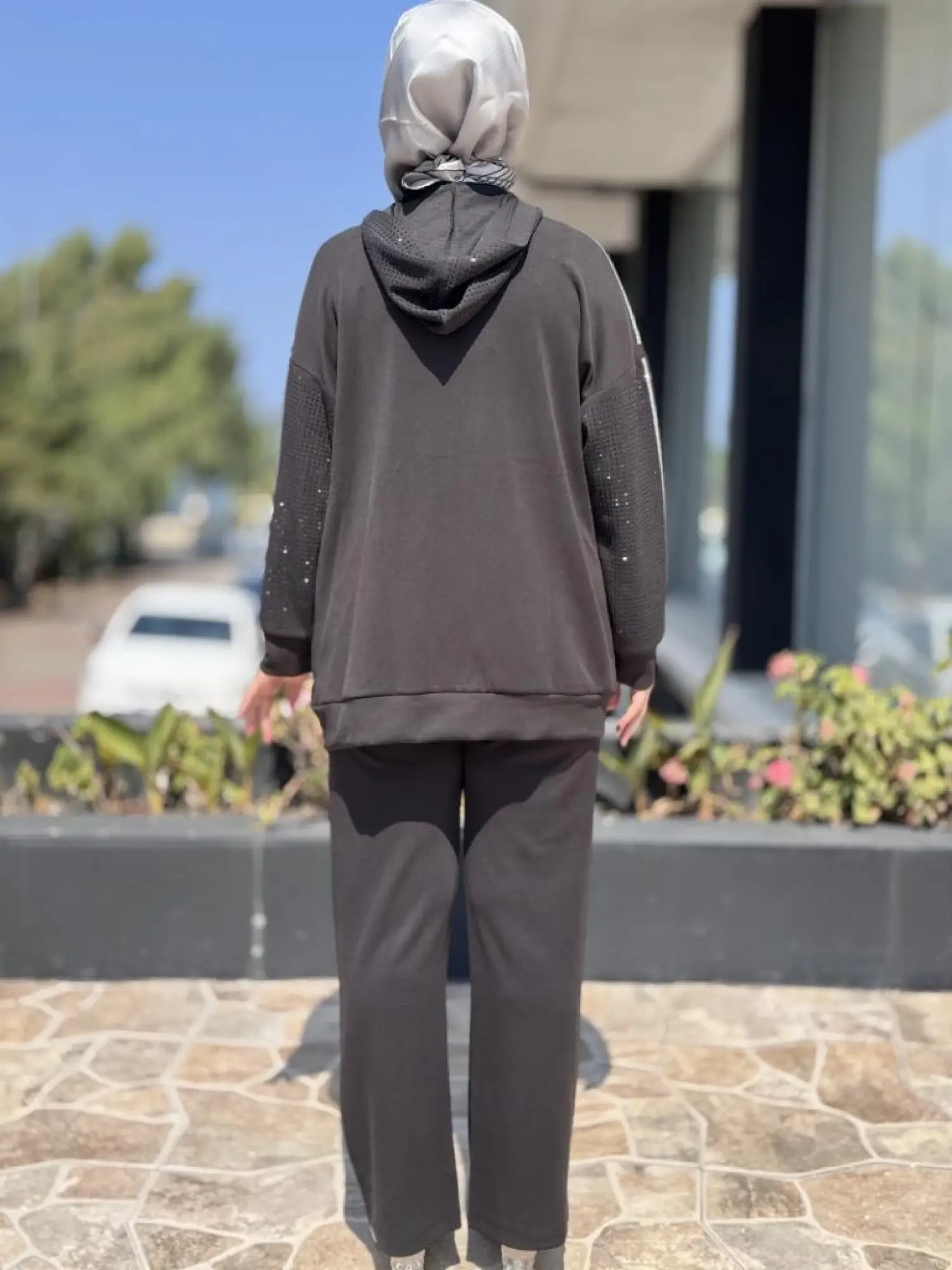 Ghisa Taş Detaylı Kap Pantolon Takım 2451