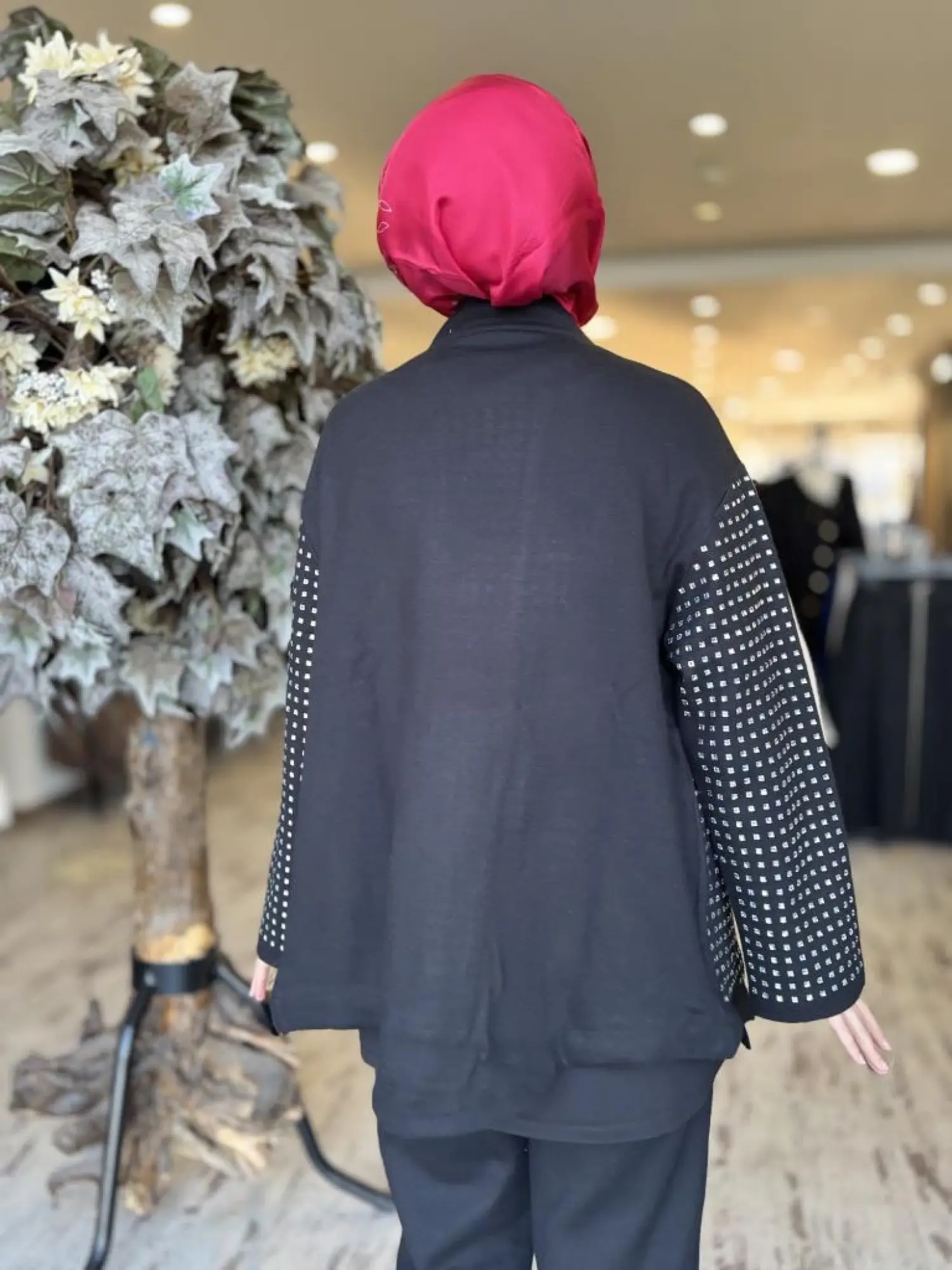 Ghisa Taşlı Triko Ceket / Pantolon Takım 3988