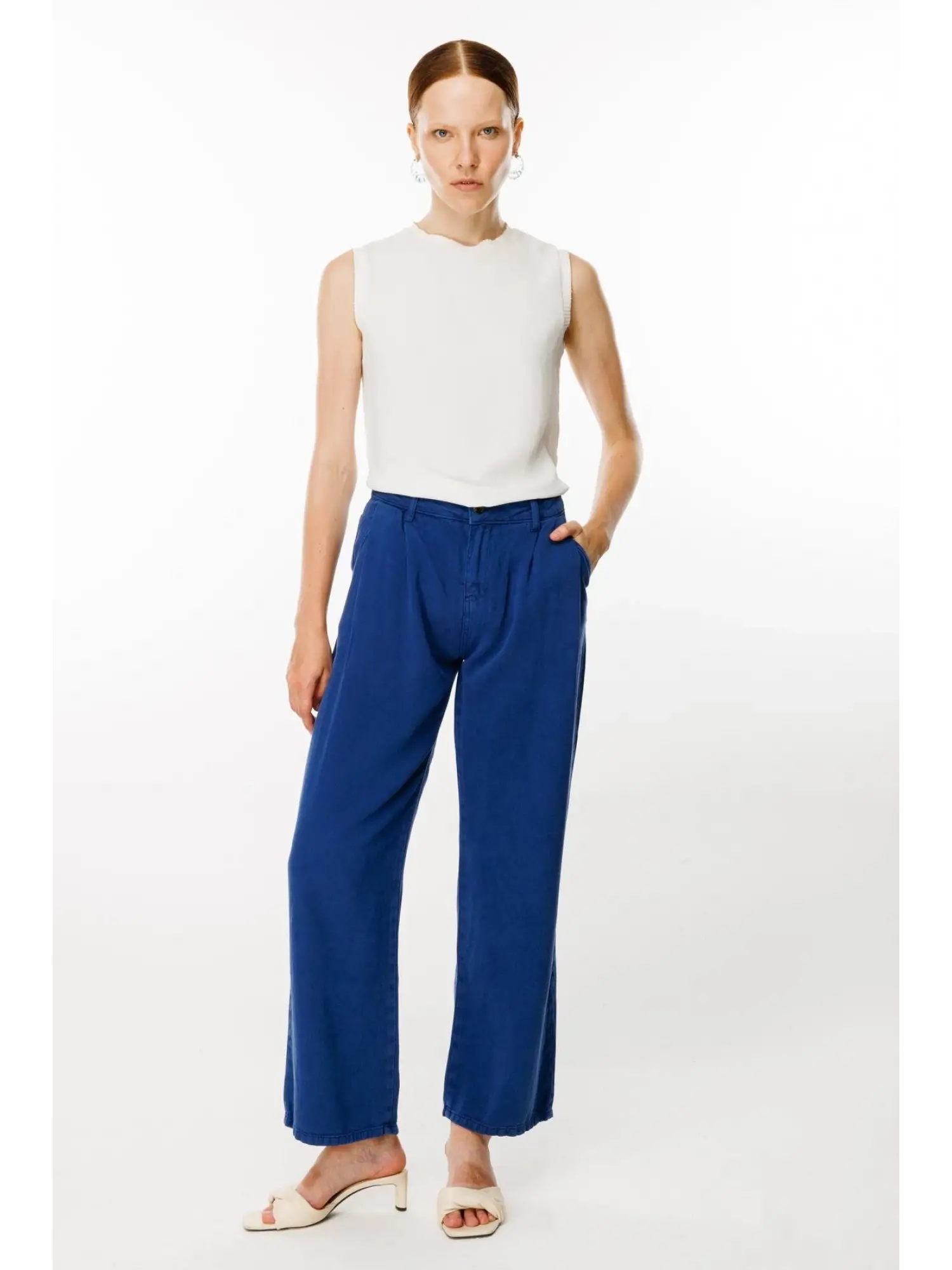 Ghisa Tencel Cepli Pantolon 8618