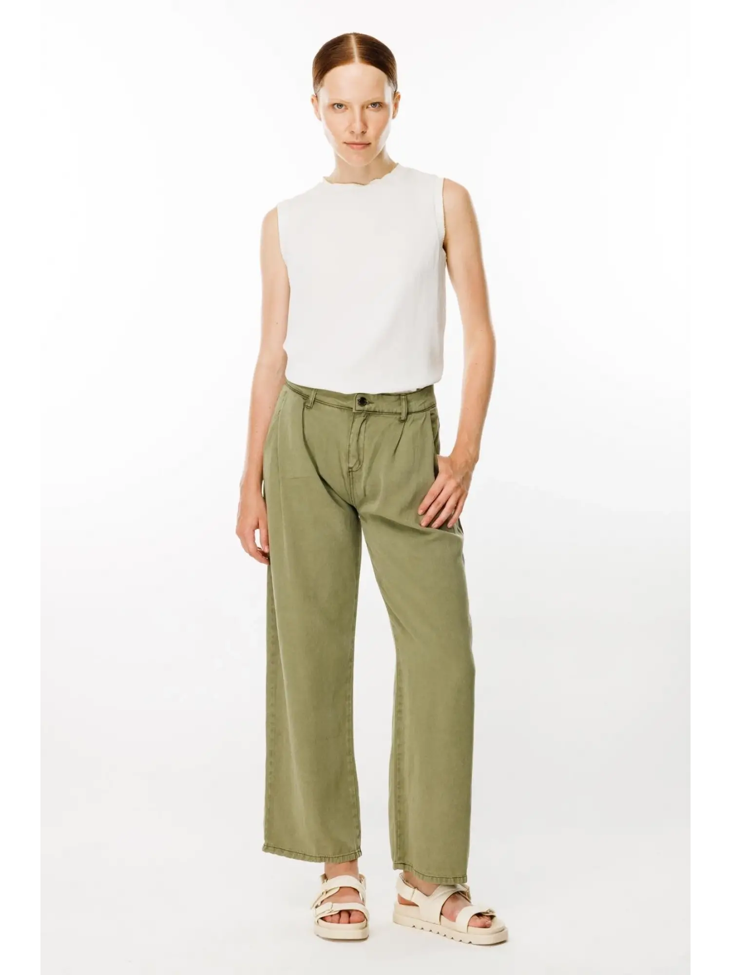 Ghisa Tencel Cepli Pantolon 8618