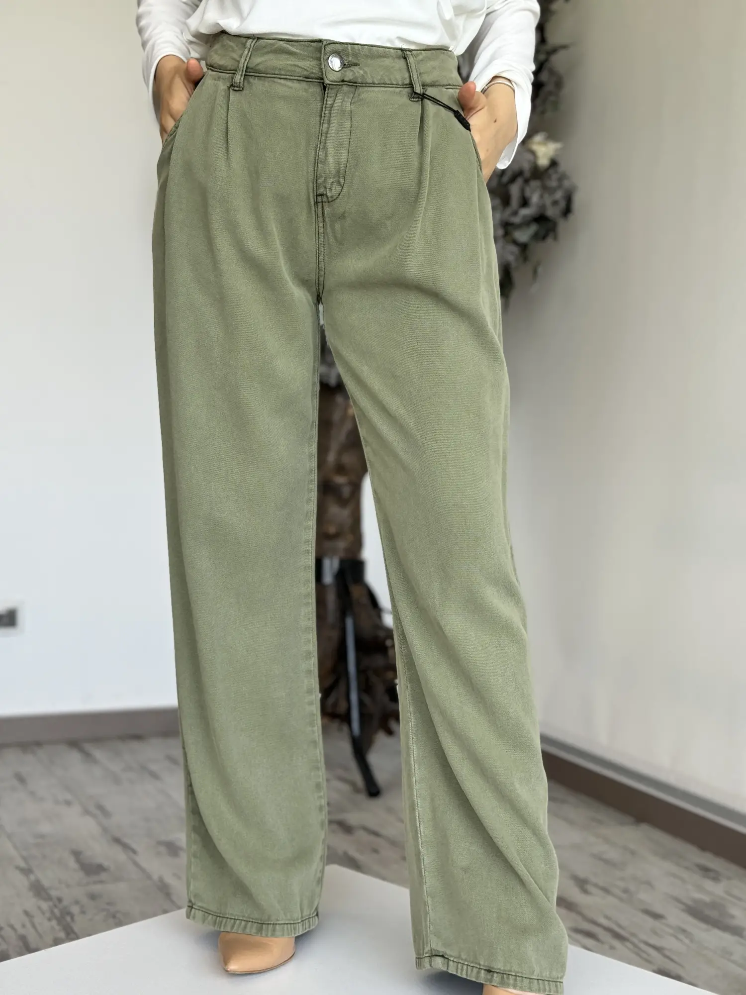 Ghisa Tencel Cepli Pantolon 8618