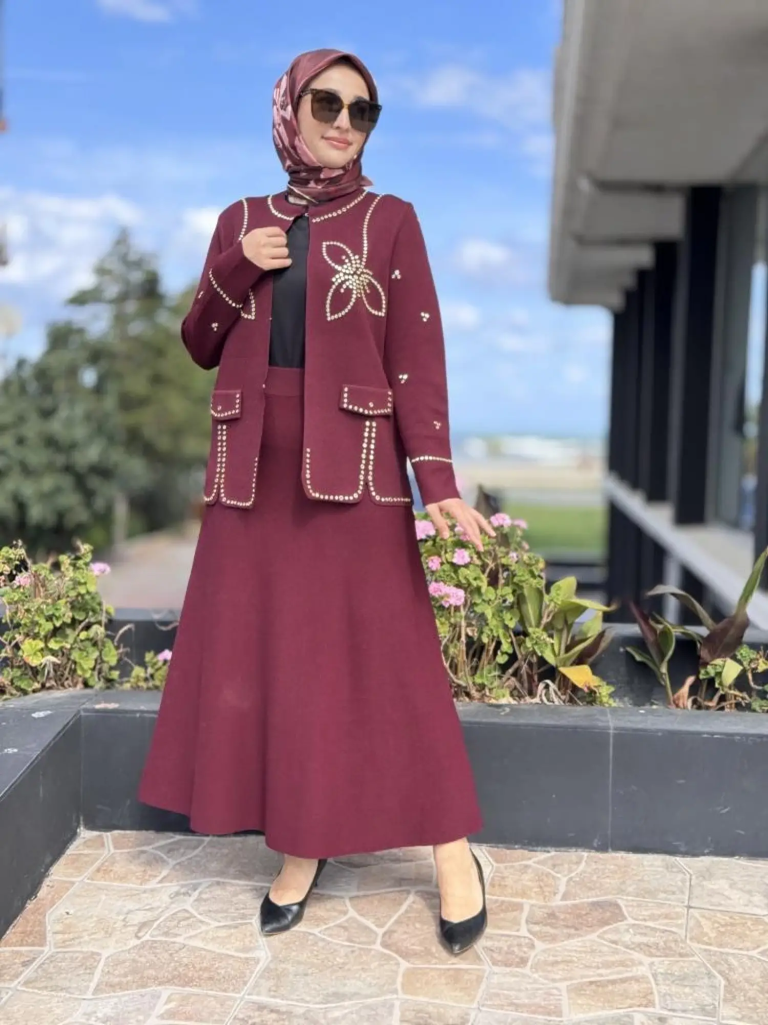 Ghisa Triko Ceket Etek Takım 3213