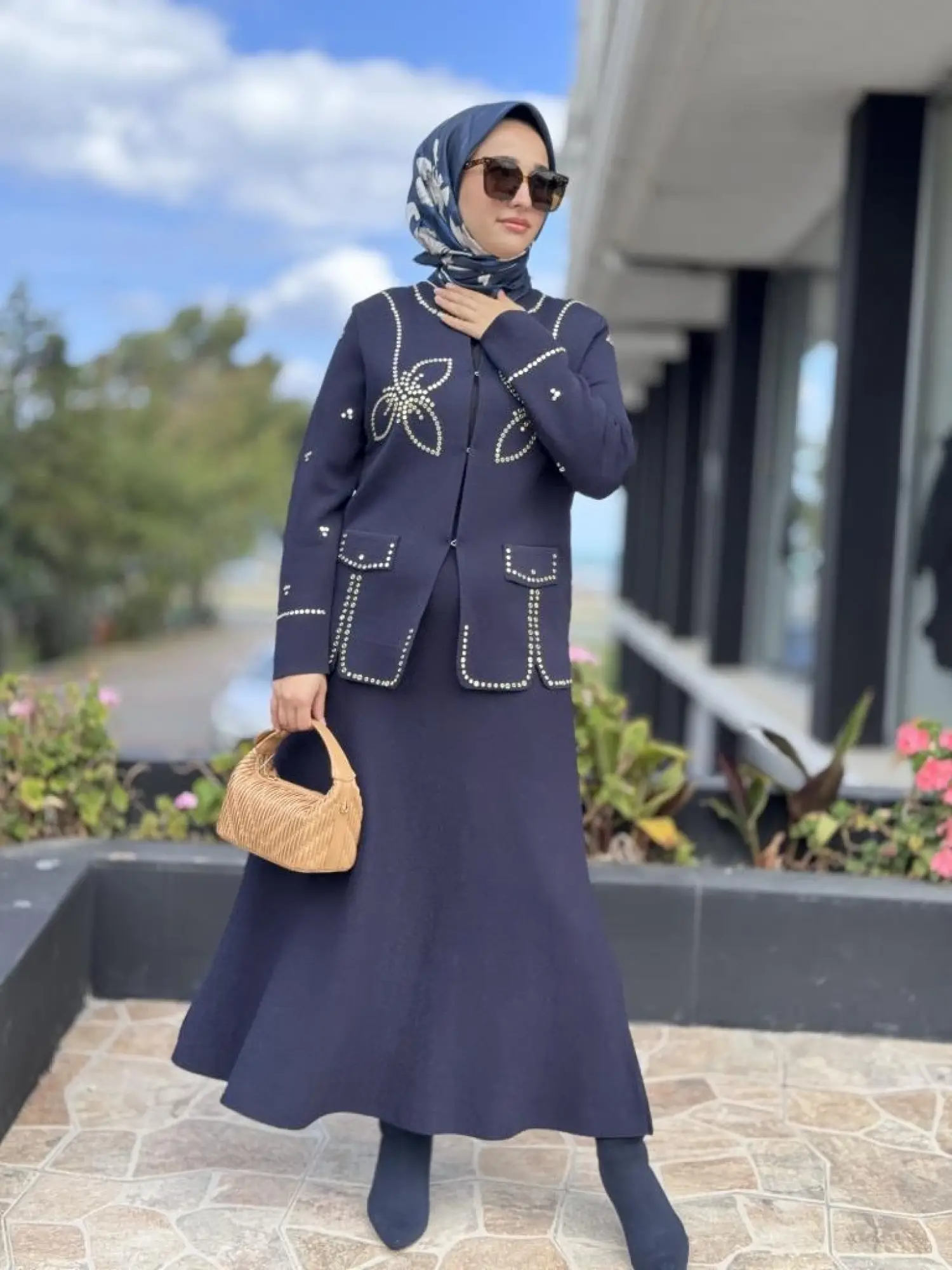 Ghisa Triko Ceket Etek Takım 3213