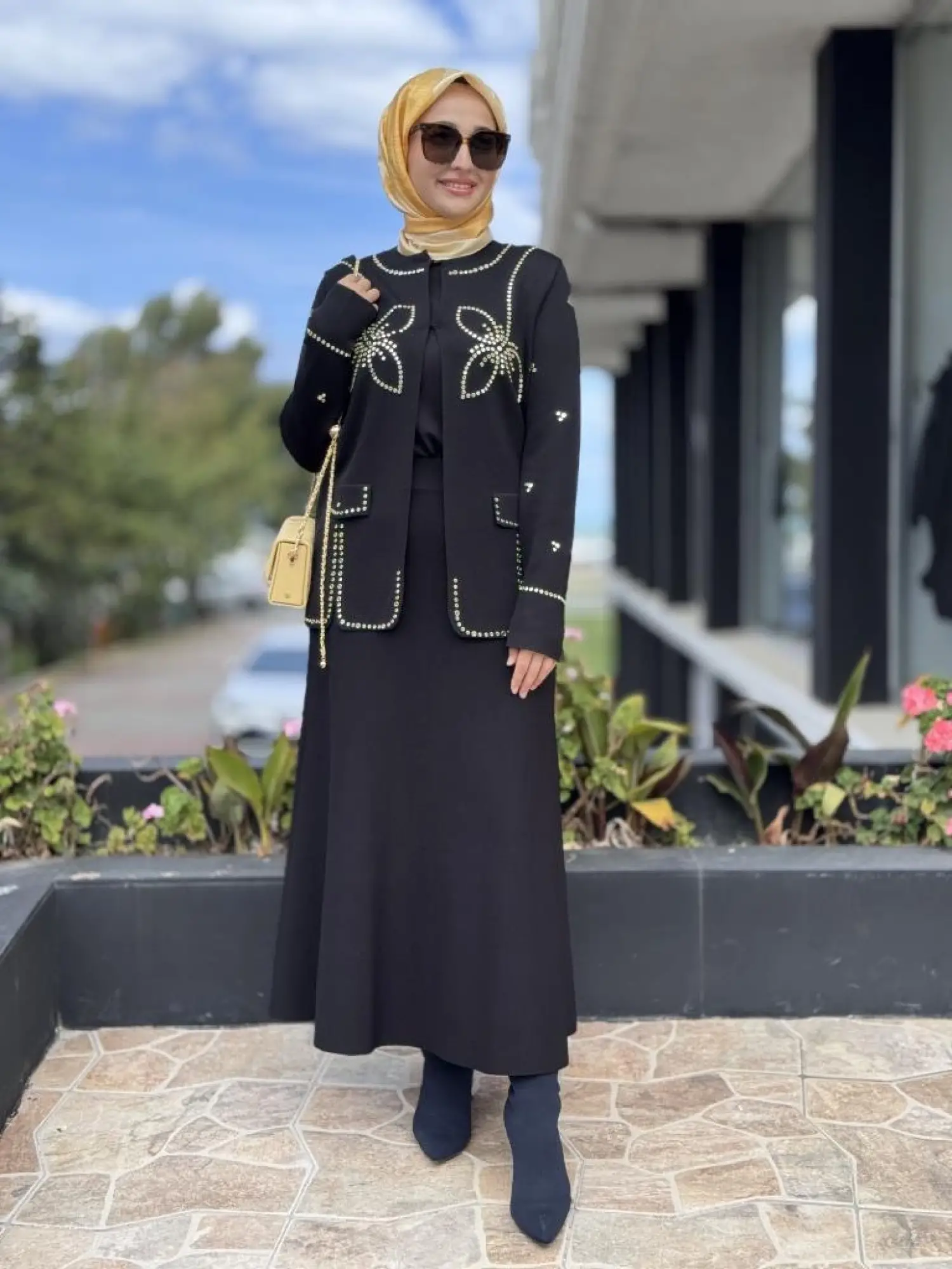 Ghisa Triko Ceket Etek Takım 3213