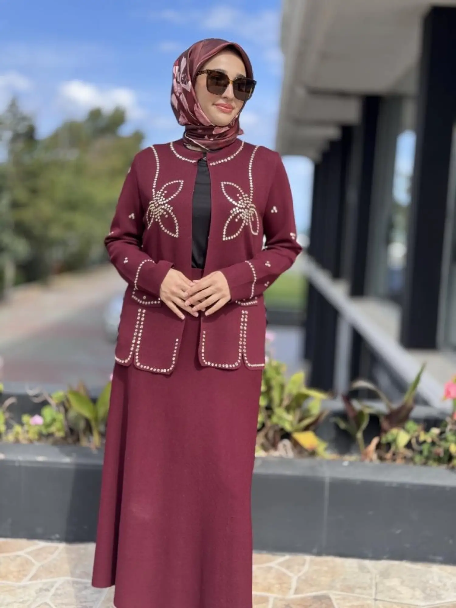 Ghisa Triko Ceket Etek Takım 3213