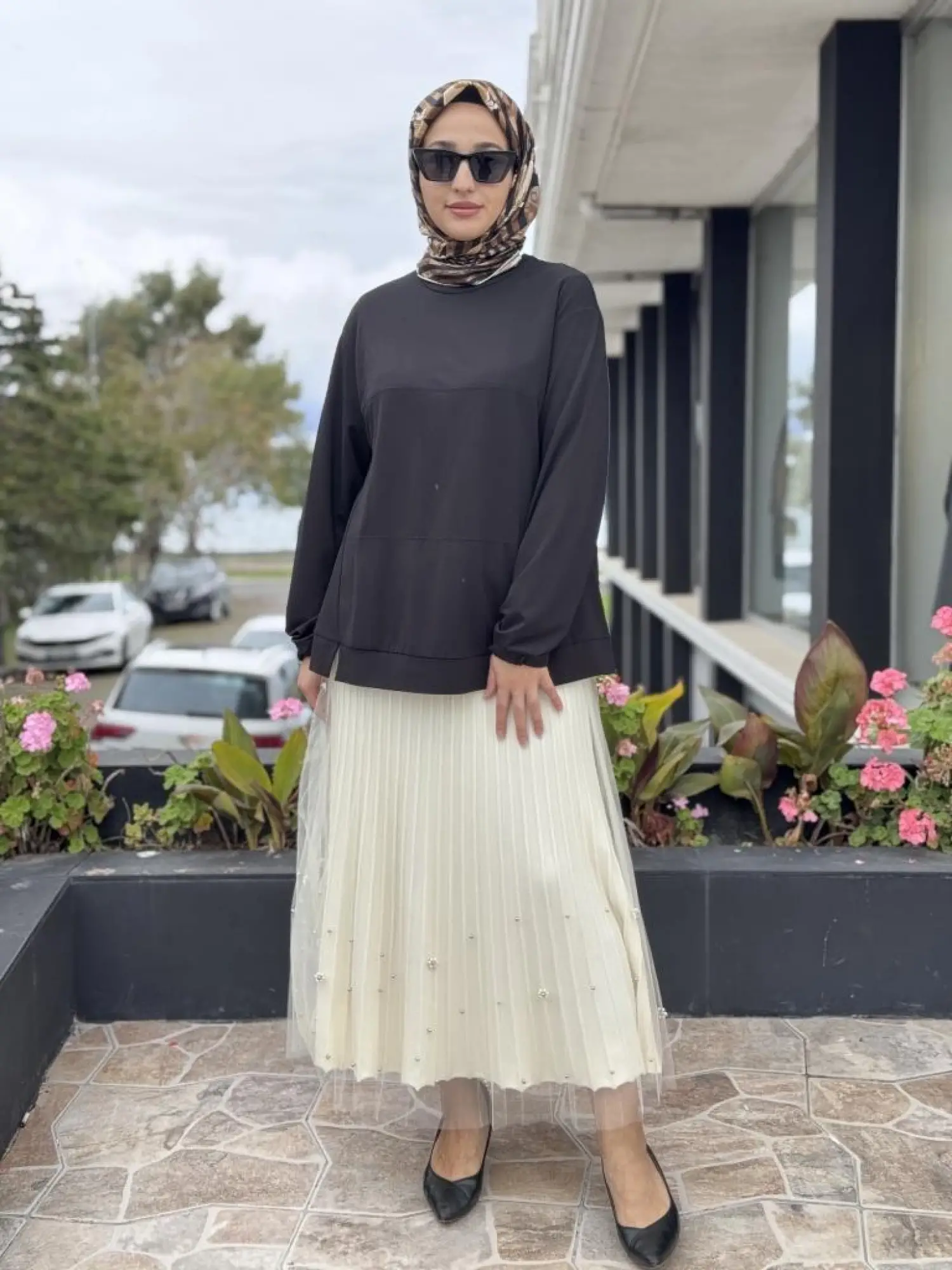 Ghisa Triko Kumaş Mixli Tütü Etek G5343