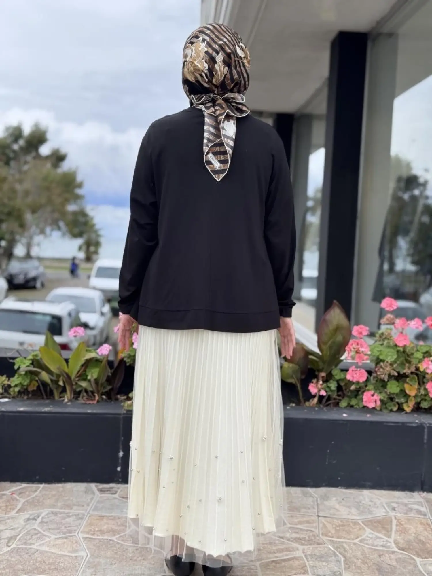 Ghisa Triko Kumaş Mixli Tütü Etek G5343