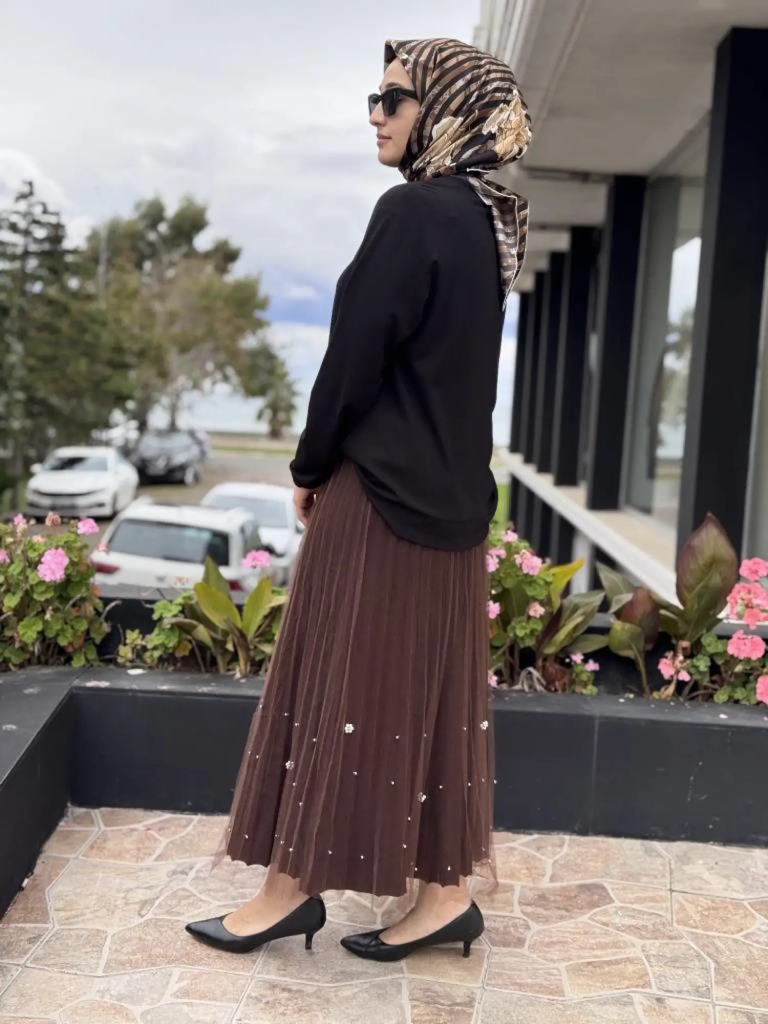 Ghisa Triko Kumaş Mixli Tütü Etek G5343