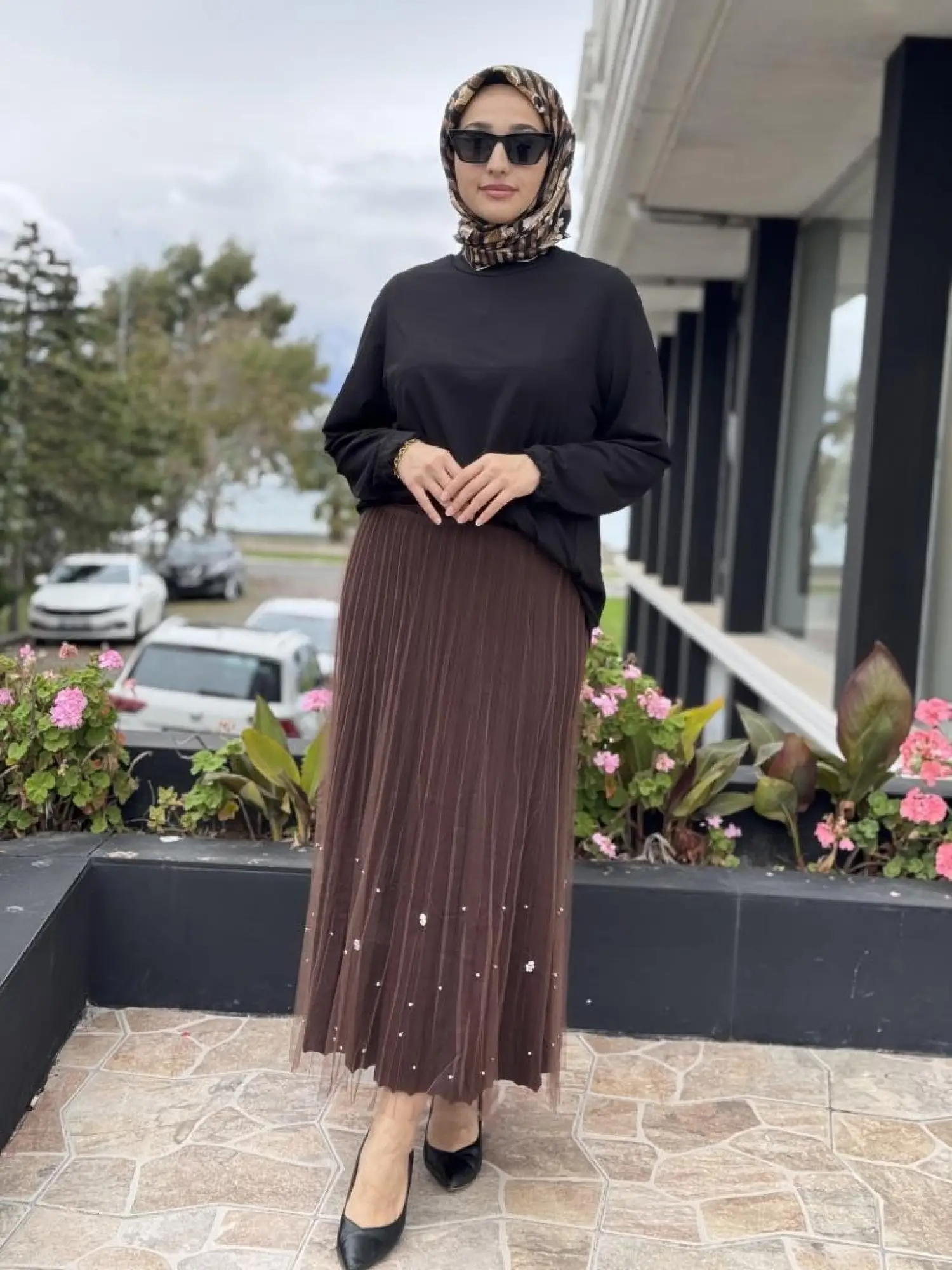 Ghisa Triko Kumaş Mixli Tütü Etek G5343