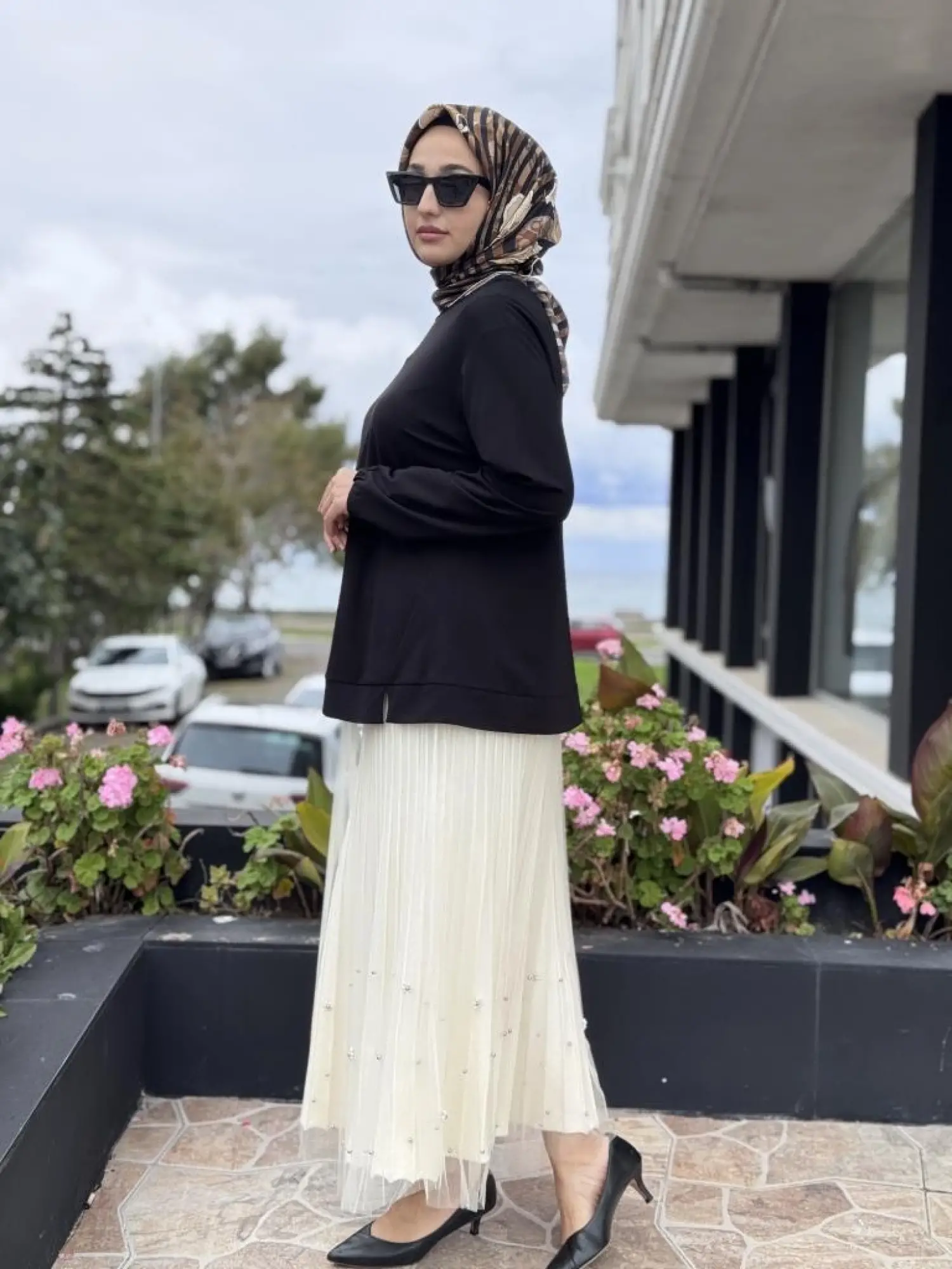 Ghisa Triko Kumaş Mixli Tütü Etek G5343