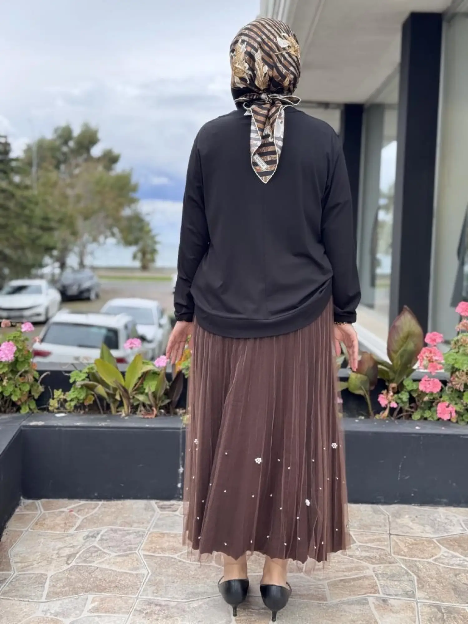 Ghisa Triko Kumaş Mixli Tütü Etek G5343