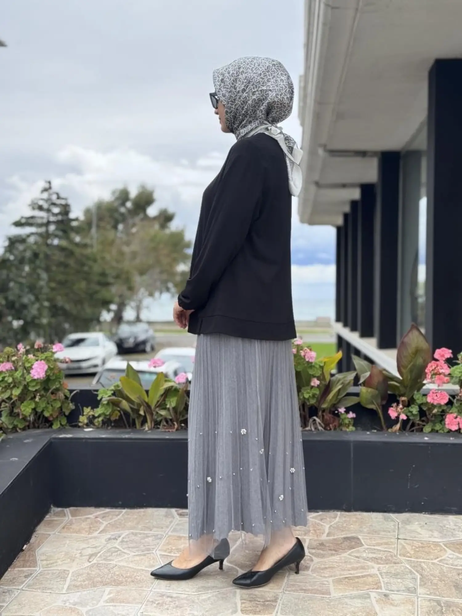 Ghisa Triko Kumaş Mixli Tütü Etek G5343