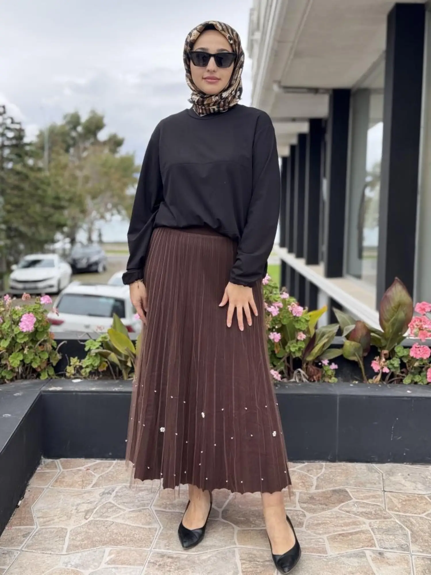 Ghisa Triko Kumaş Mixli Tütü Etek G5343