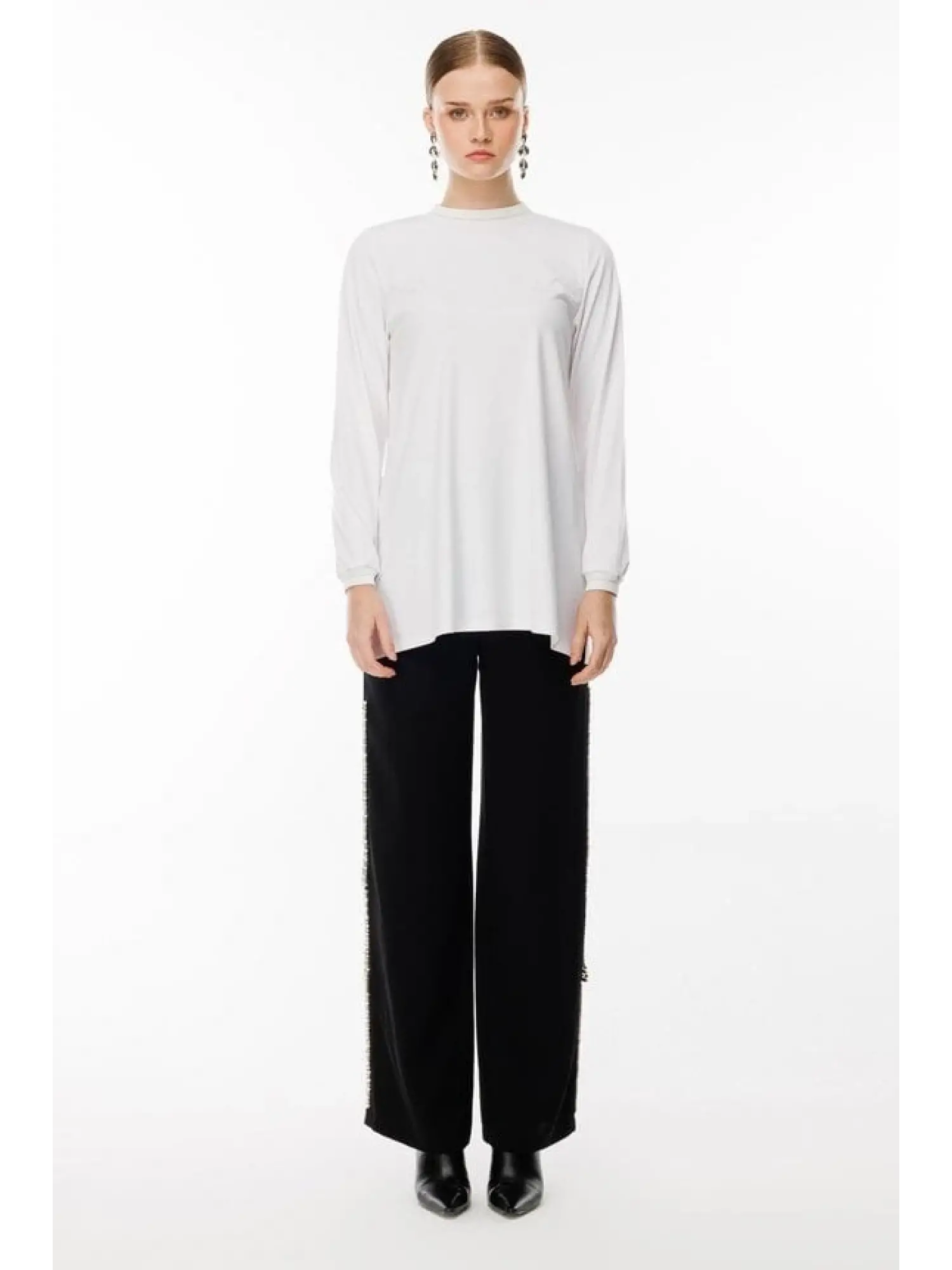 Ghisa Yaka Ve Kol Ribanalı Tunik G4829