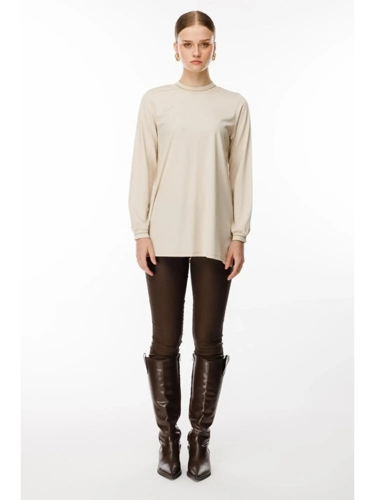 Ghisa Yaka Ve Kol Ribanalı Tunik G4829