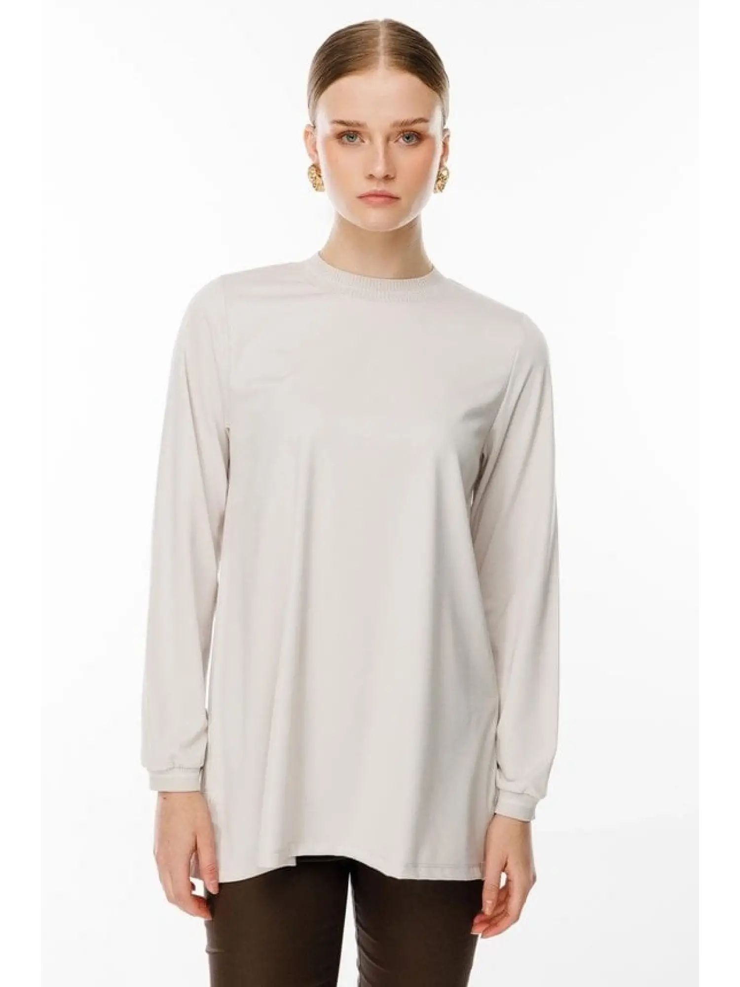 Ghisa Yaka Ve Kol Ribanalı Tunik G4829