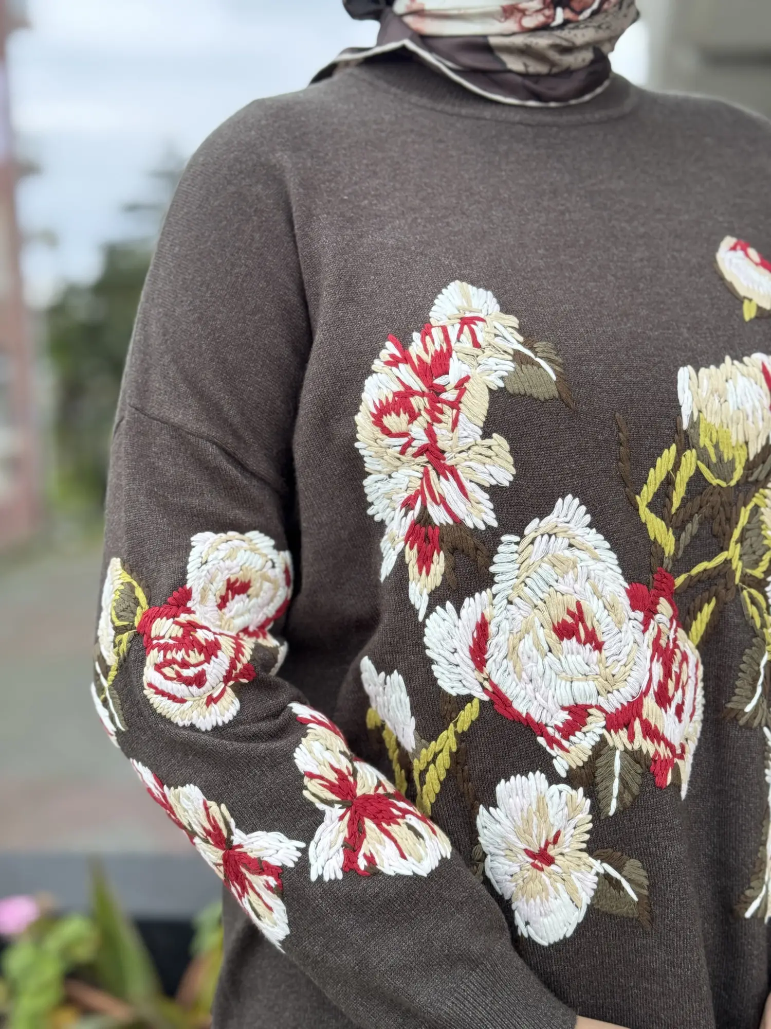 Ghisa Yarım Balıkçı İşlemeli Triko Tunik G4154