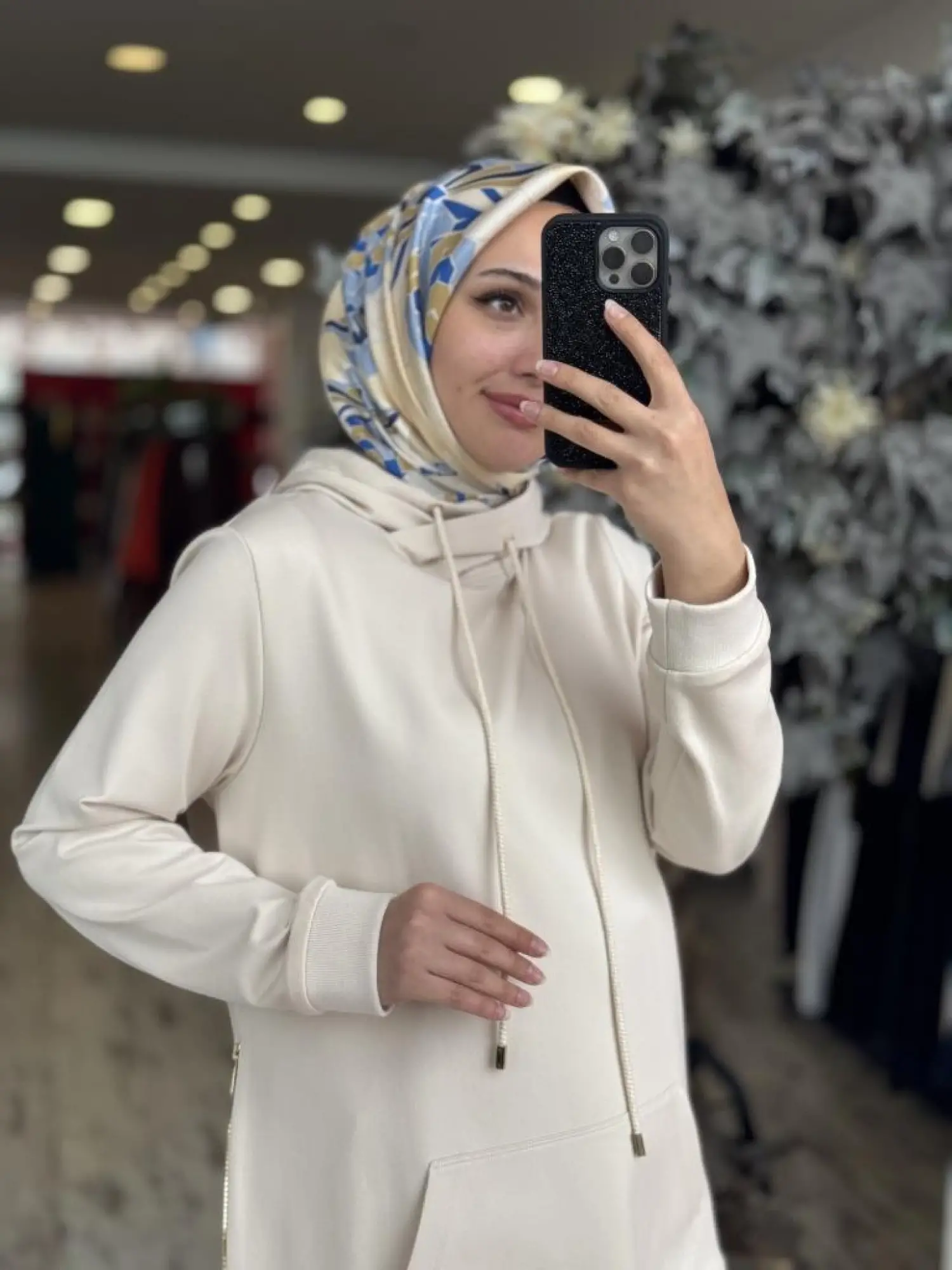 Gırasolem Luxury Kapüşonlu Yanları Fermuarlı Tunik Pantolon Takım