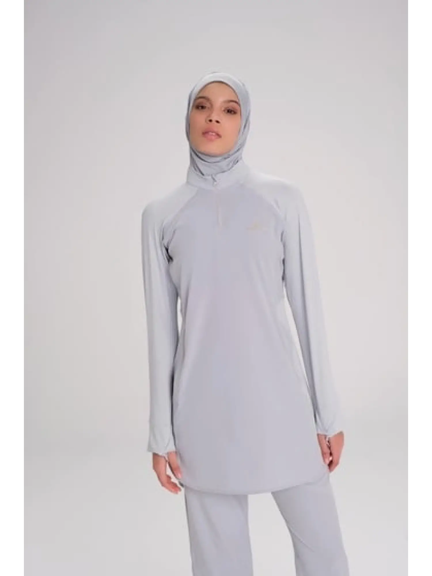 Haşema Active Uzun Kollu Yan Fermuar Cepli Tesettür Antraman Tişörtü ACT7