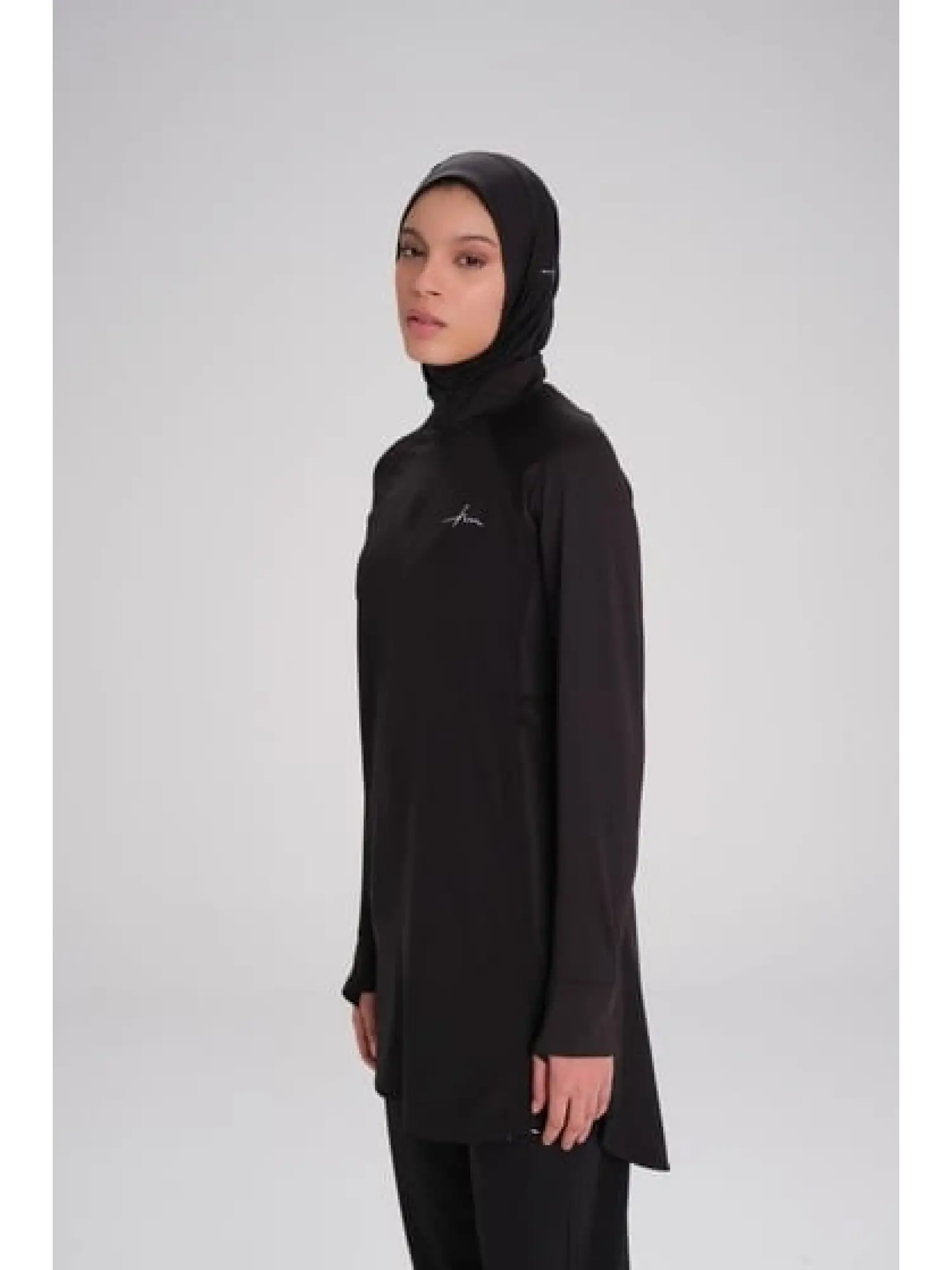 Haşema Active Uzun Kollu Yan Fermuar Cepli Tesettür Antraman Tişörtü ACT7