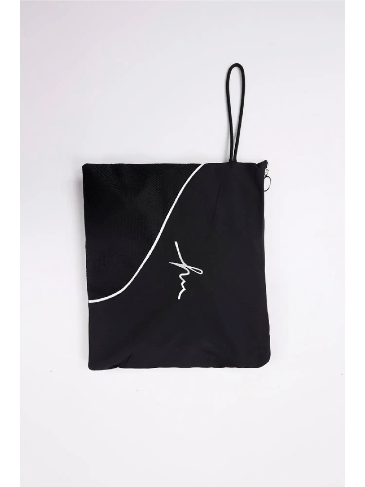 Haşema Esila H-Per Serisi 6 Parça Jileli Siyah-Beyaz Tam Tesettür Mayo Takımı HSM3125