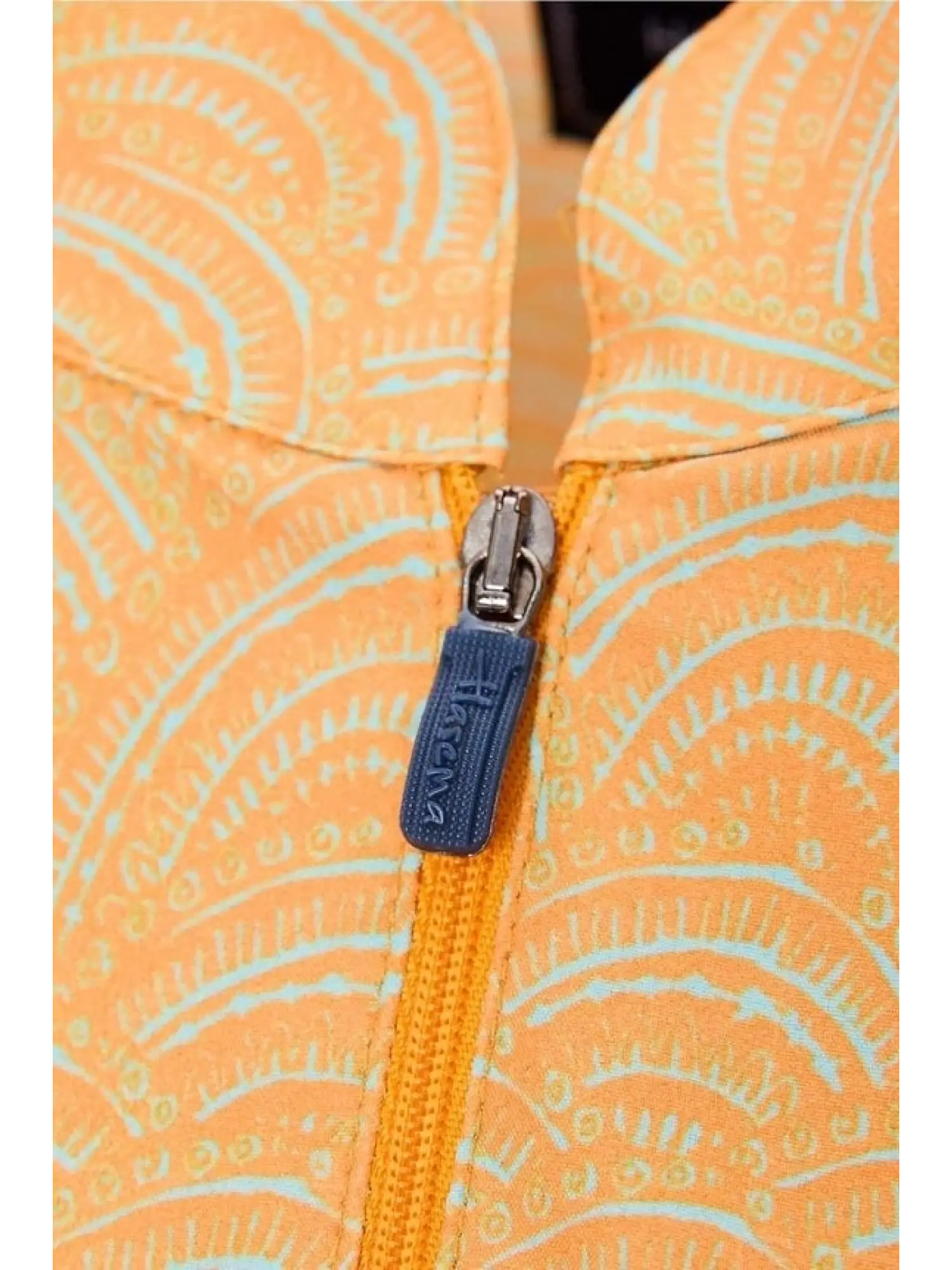 Haşema Esila Sarı Dalga Desenli 5 Parça Tam Tesettür Mayo Takımı 2934