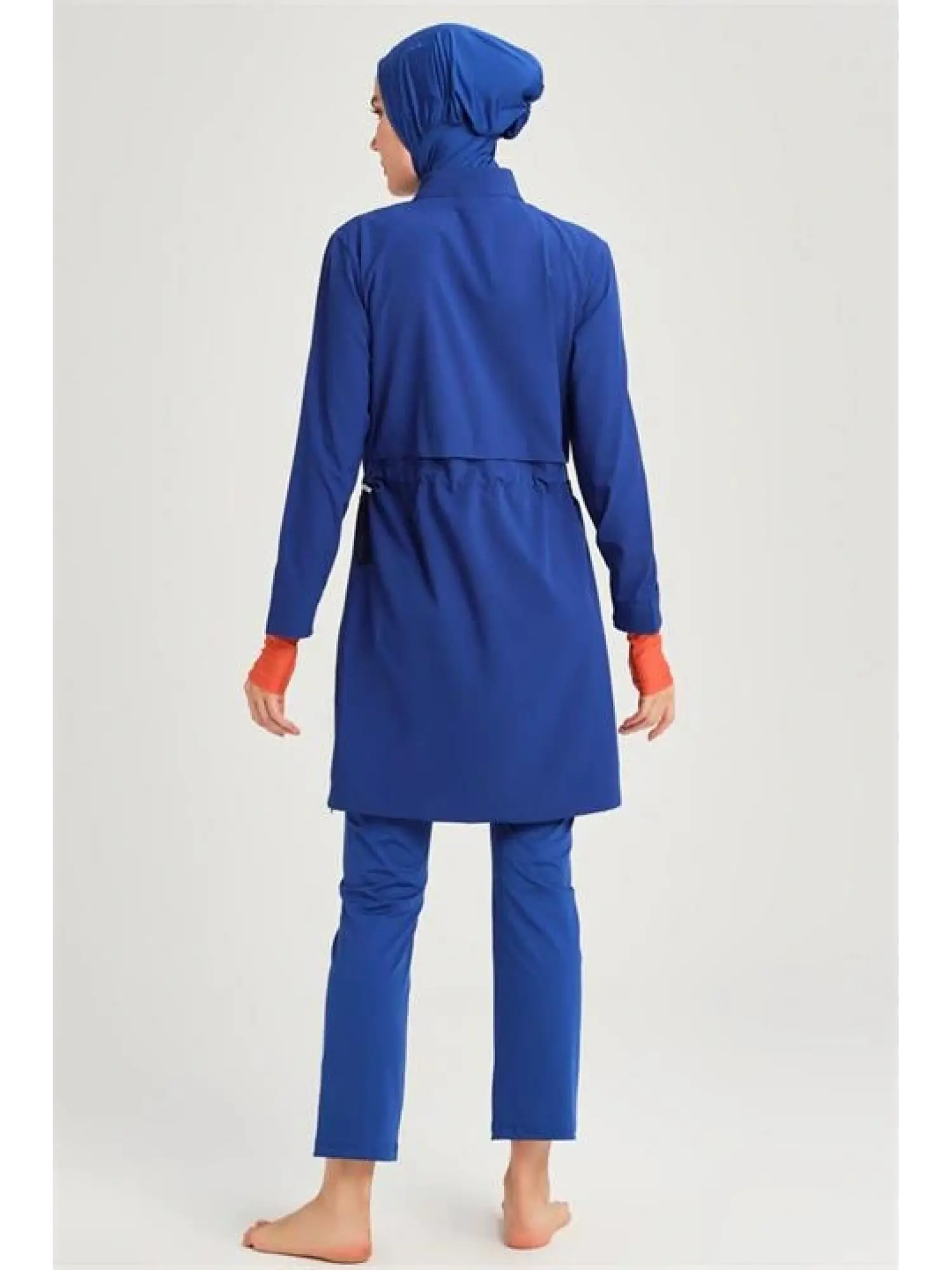 Haşema Esila Serisi 5 Parça Jileli Saks Tam Tesettür Mayo Takımı HSM2934