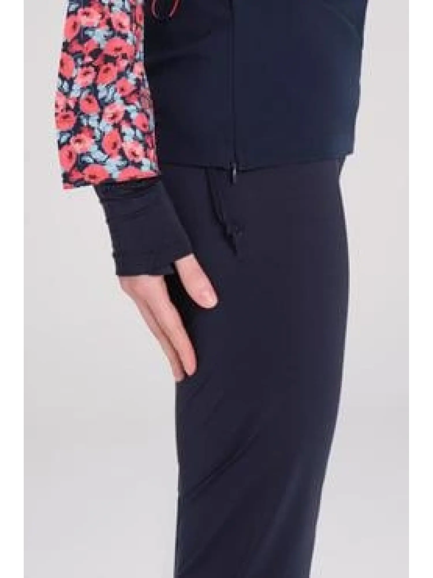 Haşema Esila Serisi Çiçek Desenli Kırmızı-Laci Tam Tesettür Tek Mayo Üstü HSM2934