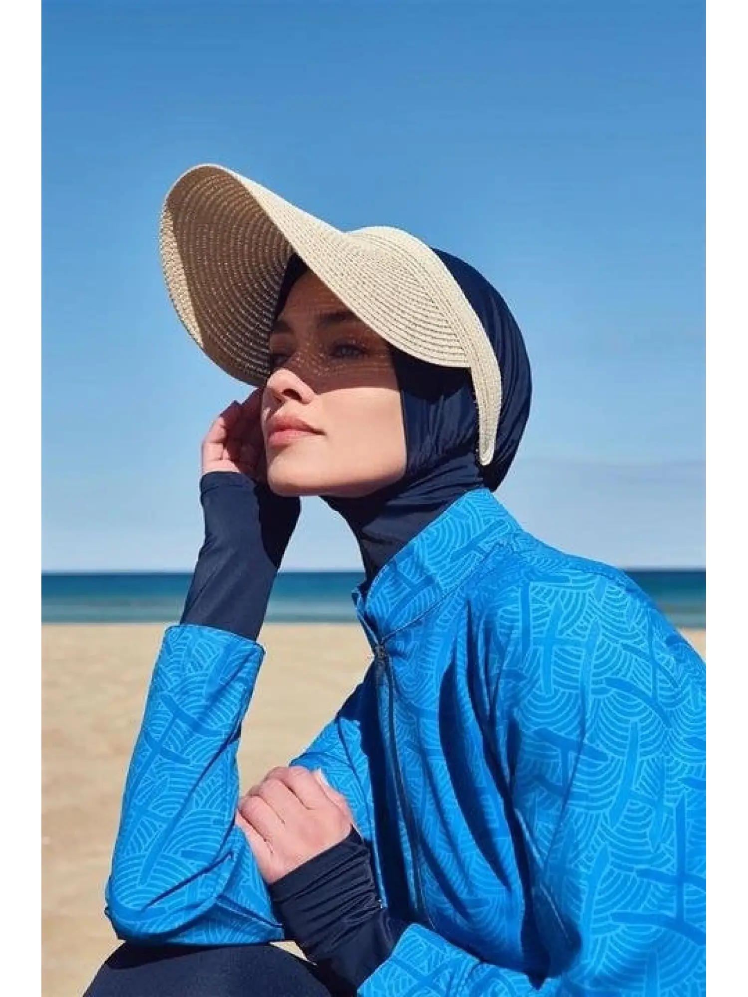 Haşema Esila Serisi Monogram Laci Tam Tesettür Tek Mayo Üstü HSM2934