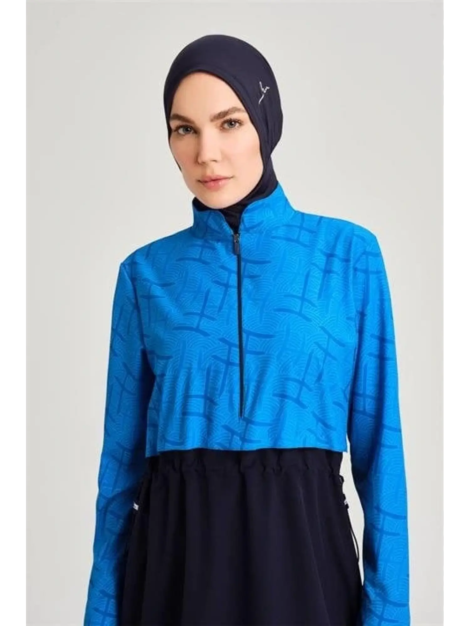 Haşema Esila Serisi Monogram Laci Tam Tesettür Tek Mayo Üstü HSM2934