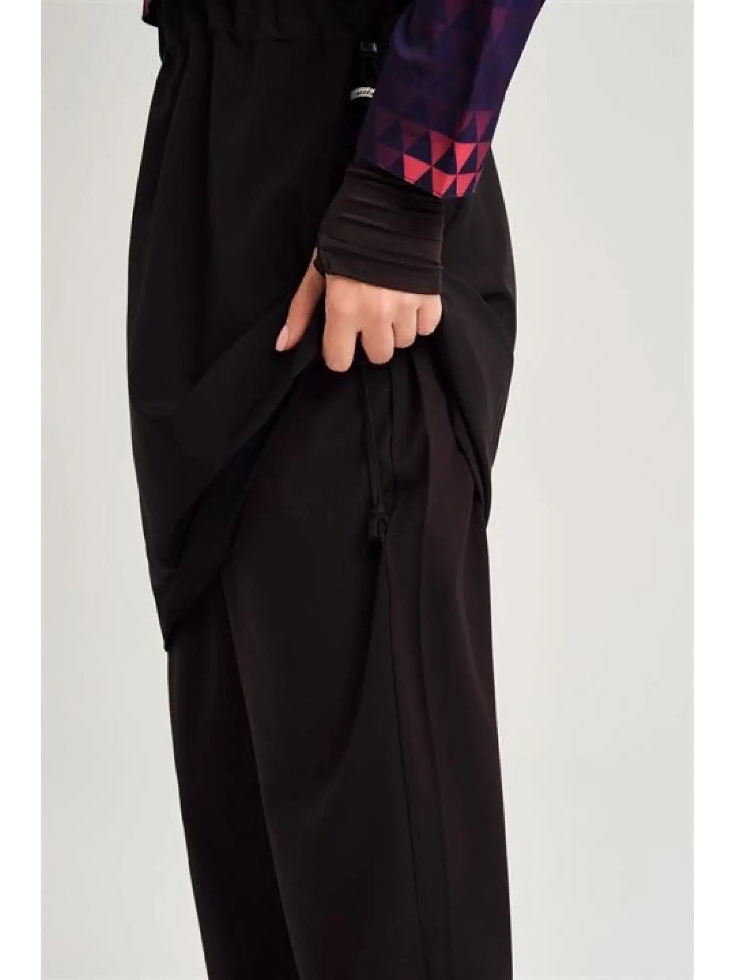 Haşema Esila Serisi Siyah-Fuşta Tam Tesettür Tek Mayo Üstü HSM2934