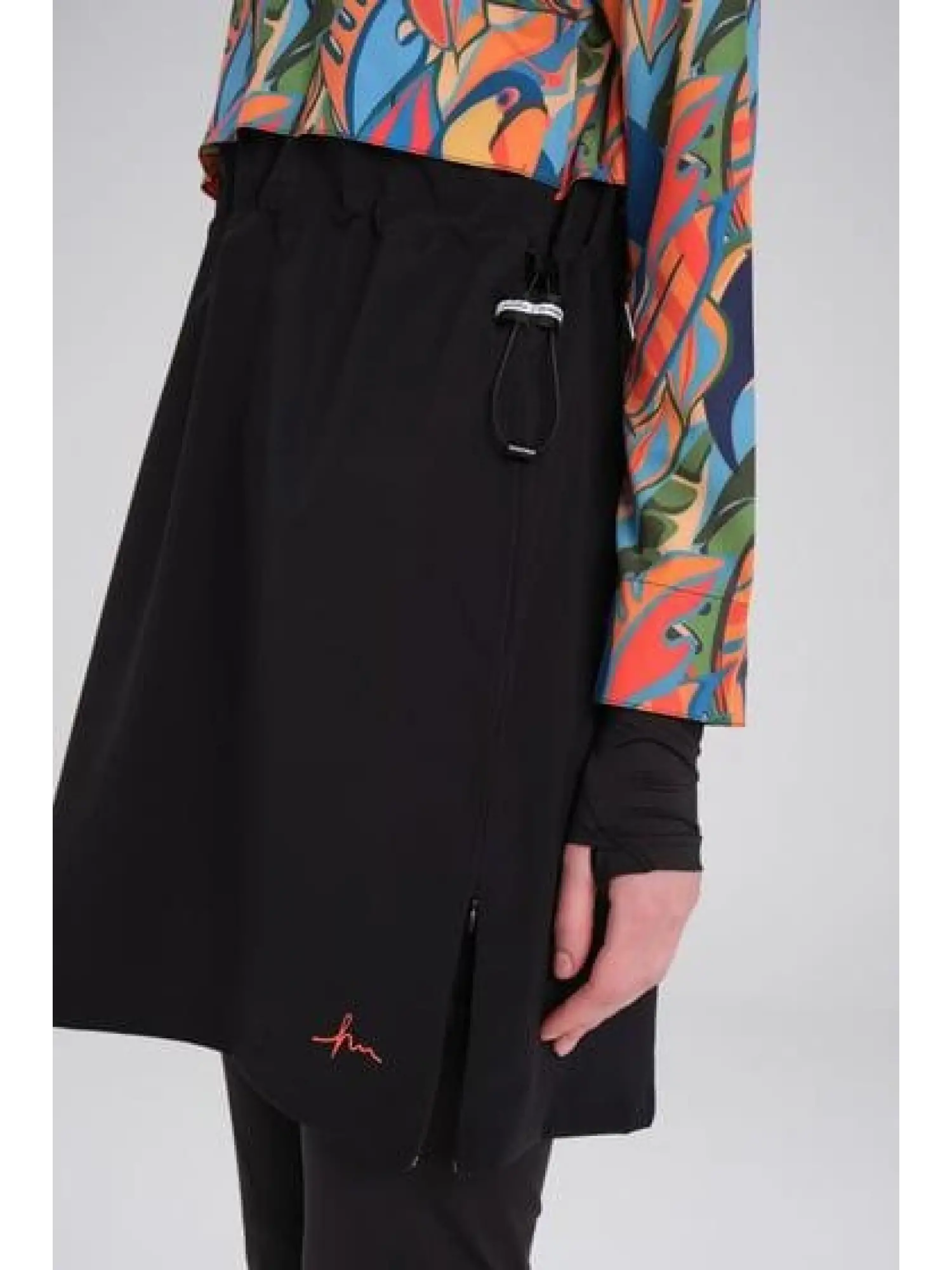 Haşema Esila Tropikal Desenli Jileli Tek Mayo Üstü HSM2934