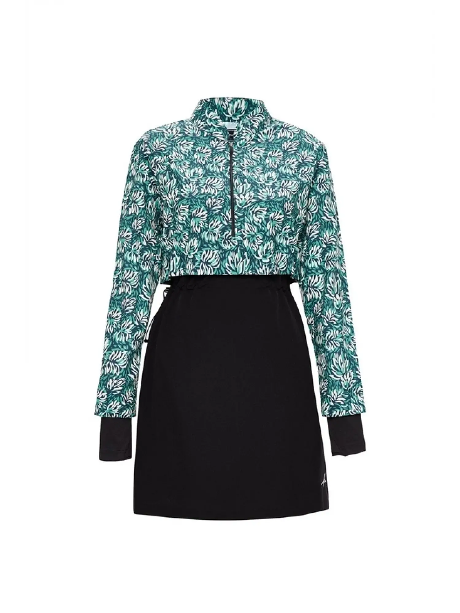 Haşema Esila Yeşil Çiçek Desenli 5 Parça Tam Tesettür Mayo Takımı 2934