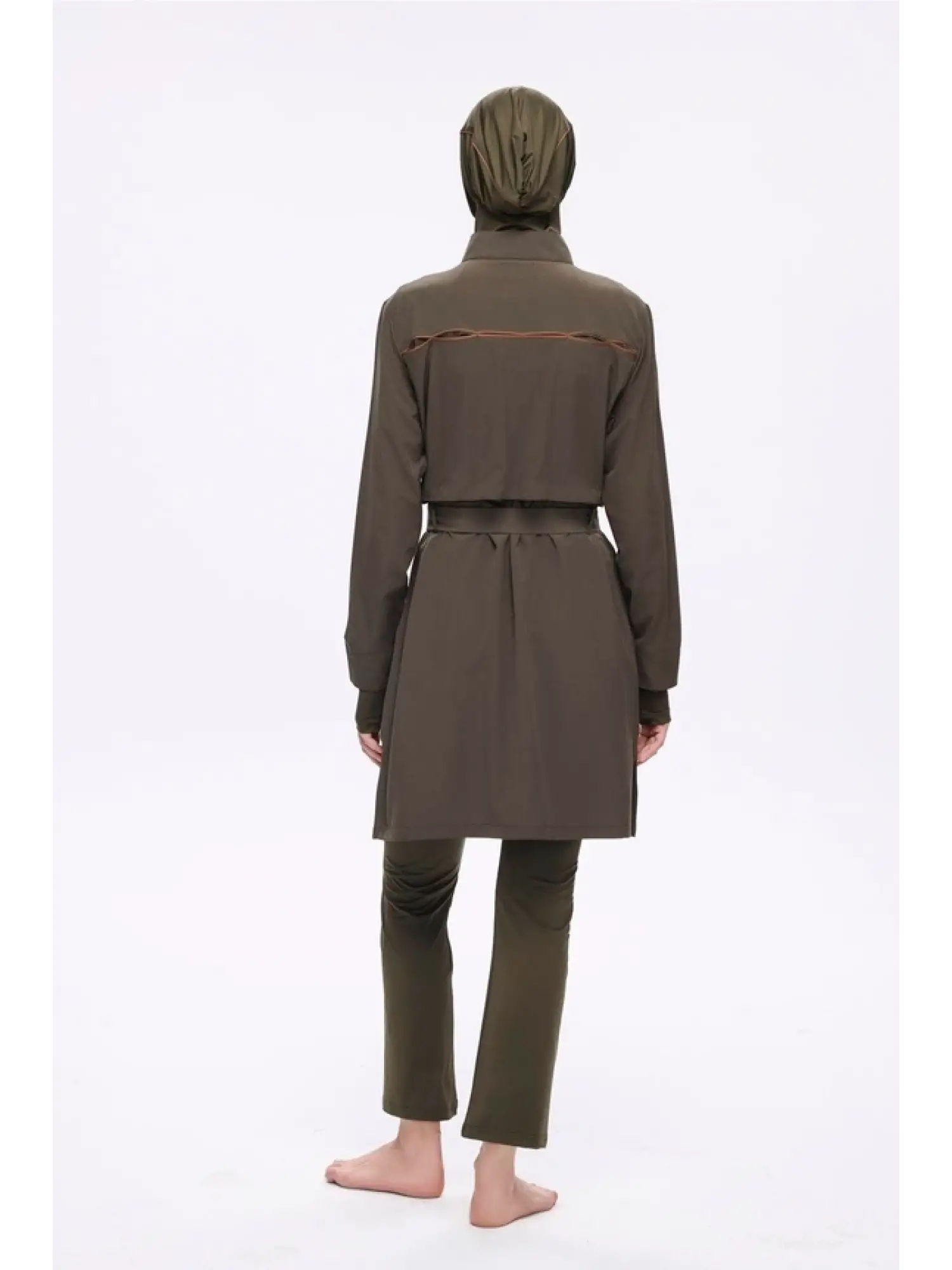 Haşema Kemer Toka Detaylı 5 Parça Haki Mayo Takımı HSM5017