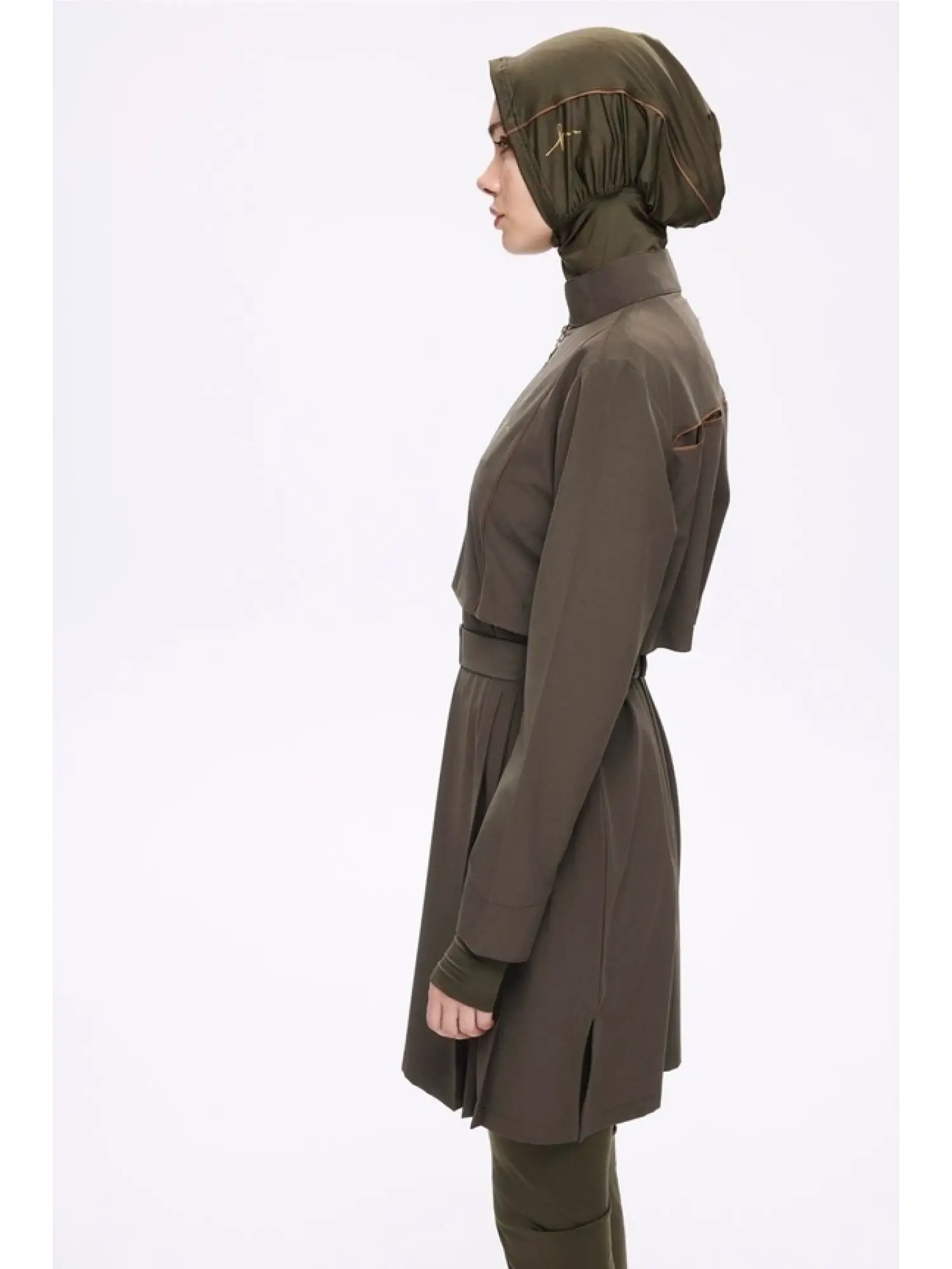 Haşema Kemer Toka Detaylı 5 Parça Haki Mayo Takımı HSM5017