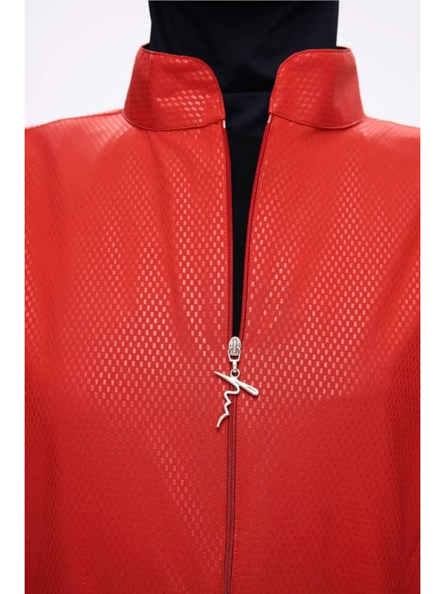 Haşema Kemer Toka Detaylı 5 Parça Kırmızı-Siyah Mayo Takımı HSM5052