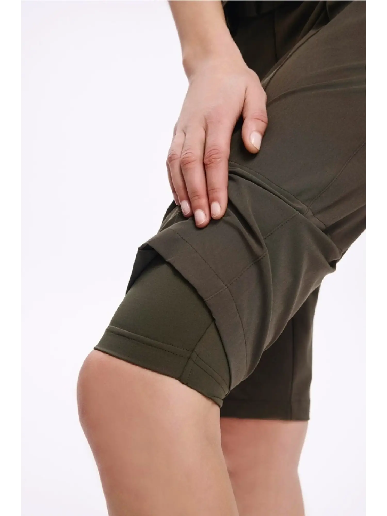 Haşema Kemer Toka Detaylı 5 Parça Yarı Kaplı Haki Mayo Takımı HSM5047