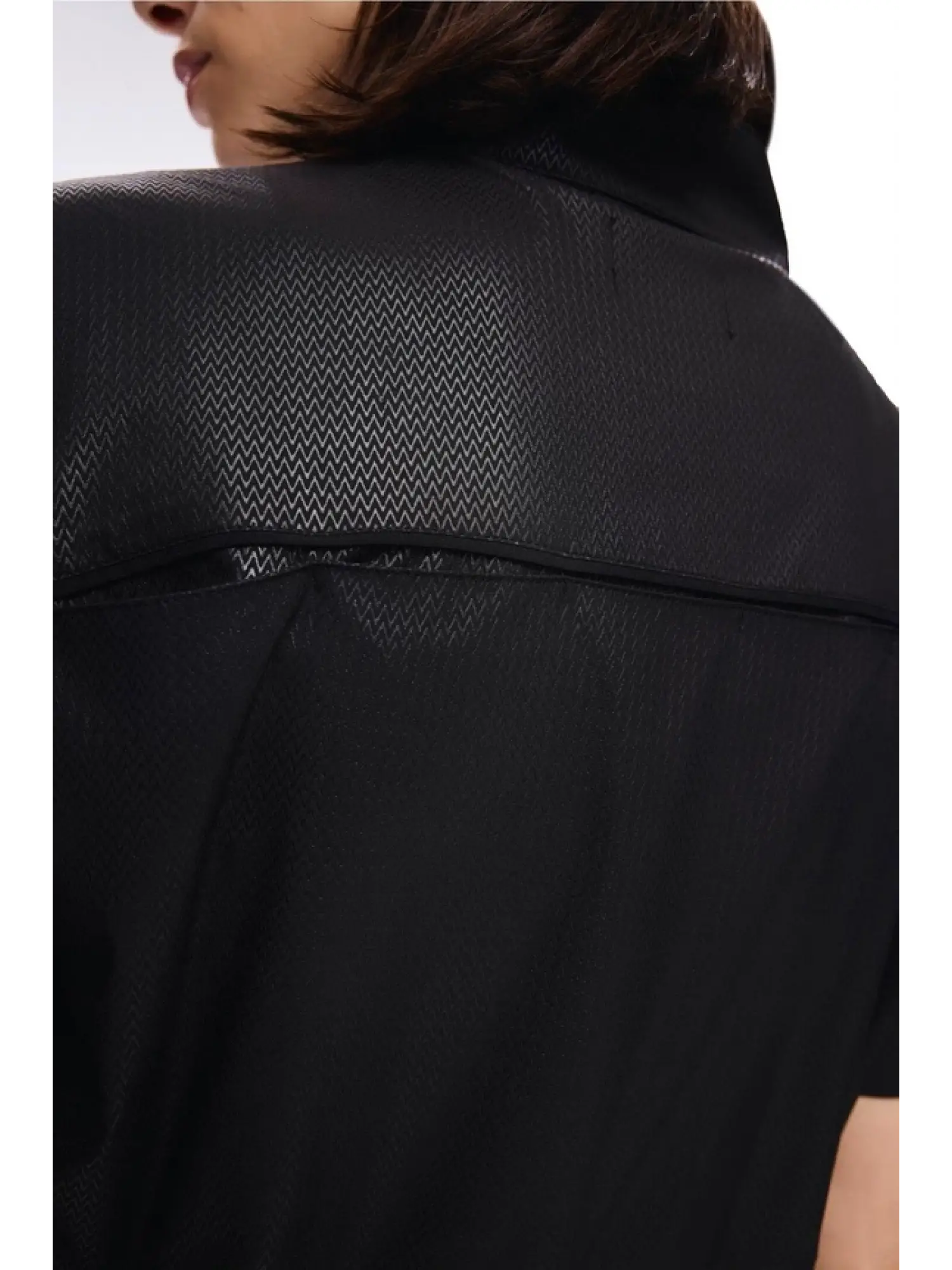 Haşema Kemer Toka Detaylı Dokulu 5 Parça Yarı Kapalı Siyah Mayo Takımı HSM5039